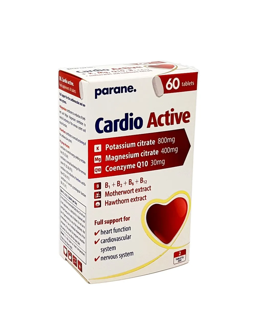 CARDIO ACTIVE Parene tabletes, 60 gab. - Produkta attēls 