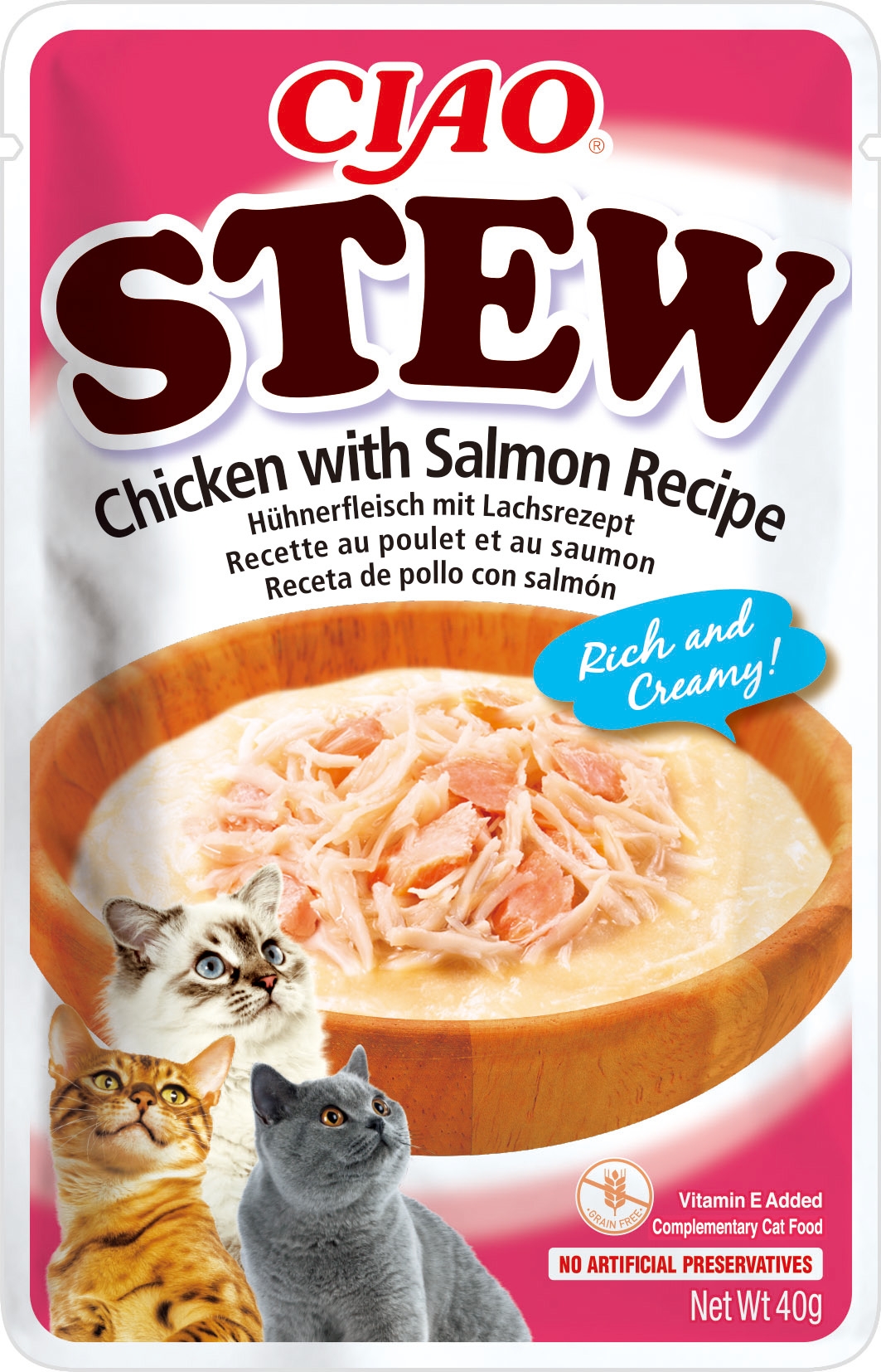 Churu Stew sautējums kaķiem, vista&lasis 40g N12 - Produkta attēls 