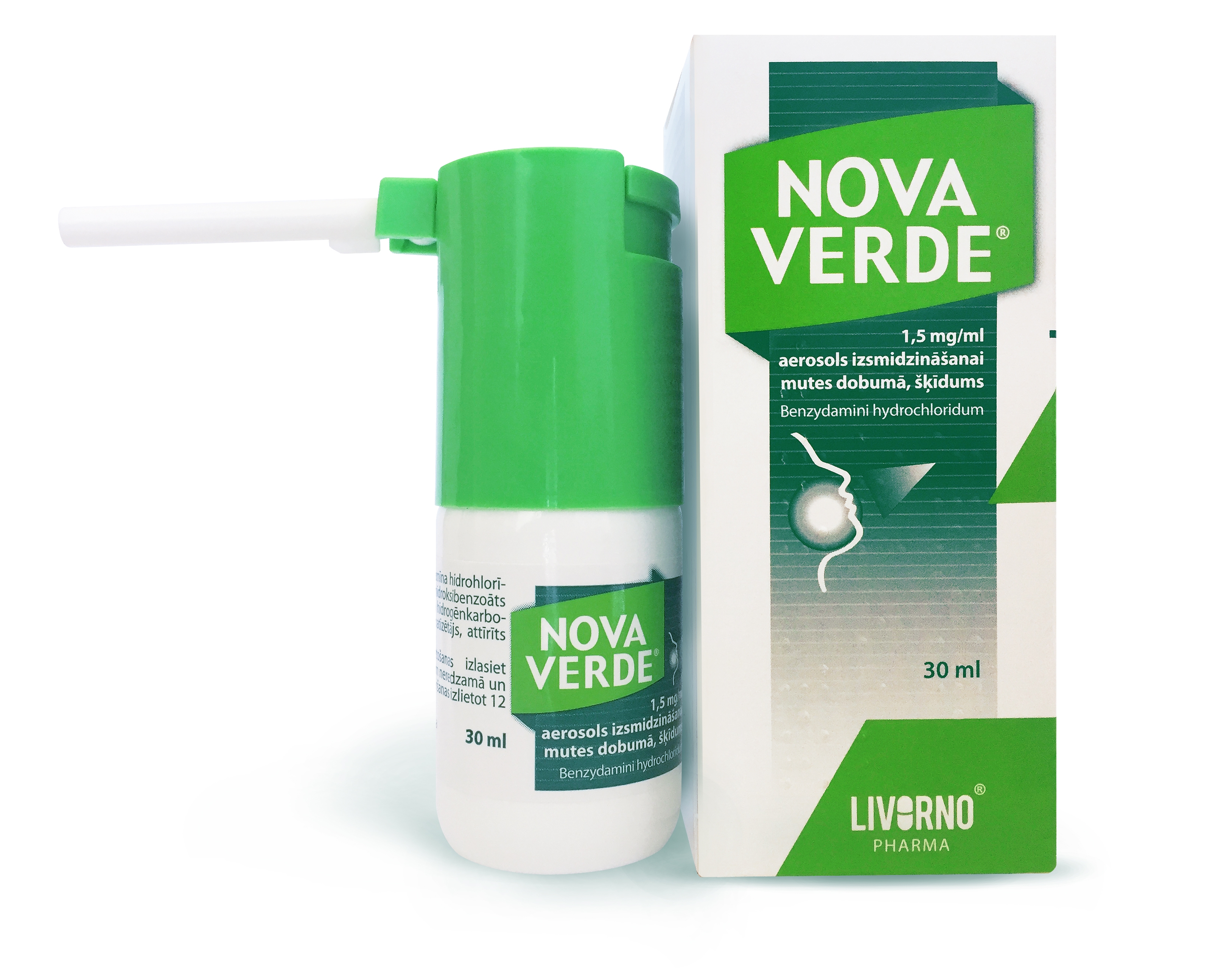 NOVA VERDE 1.5 mg/ ml aerosols, 30 ml - Produkta attēls 