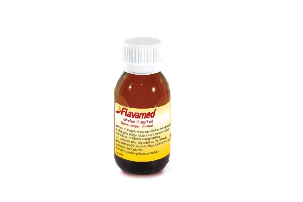 FLAVAMED 15 mg/ 5 ml sīrups (bērniem), 100 ml - Produkta attēls 