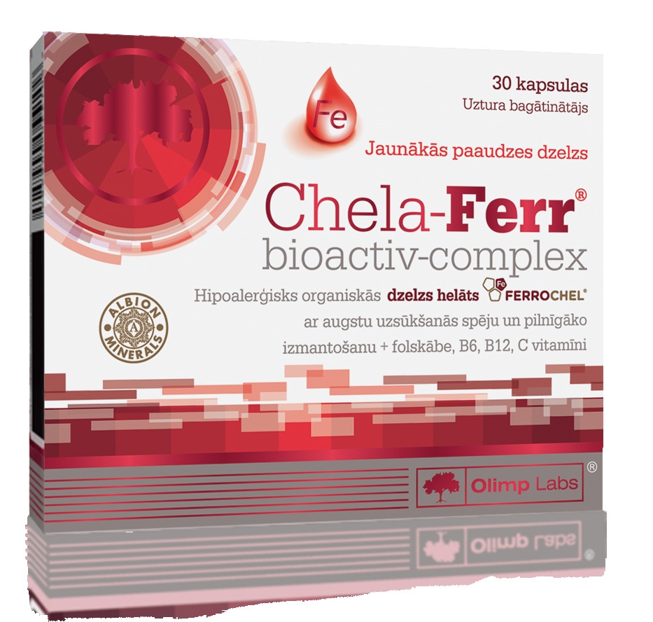 OlLIMP LABS® Chela-Ferr Bioactiv-Complex, 30 kapsulas - Produkta attēls 