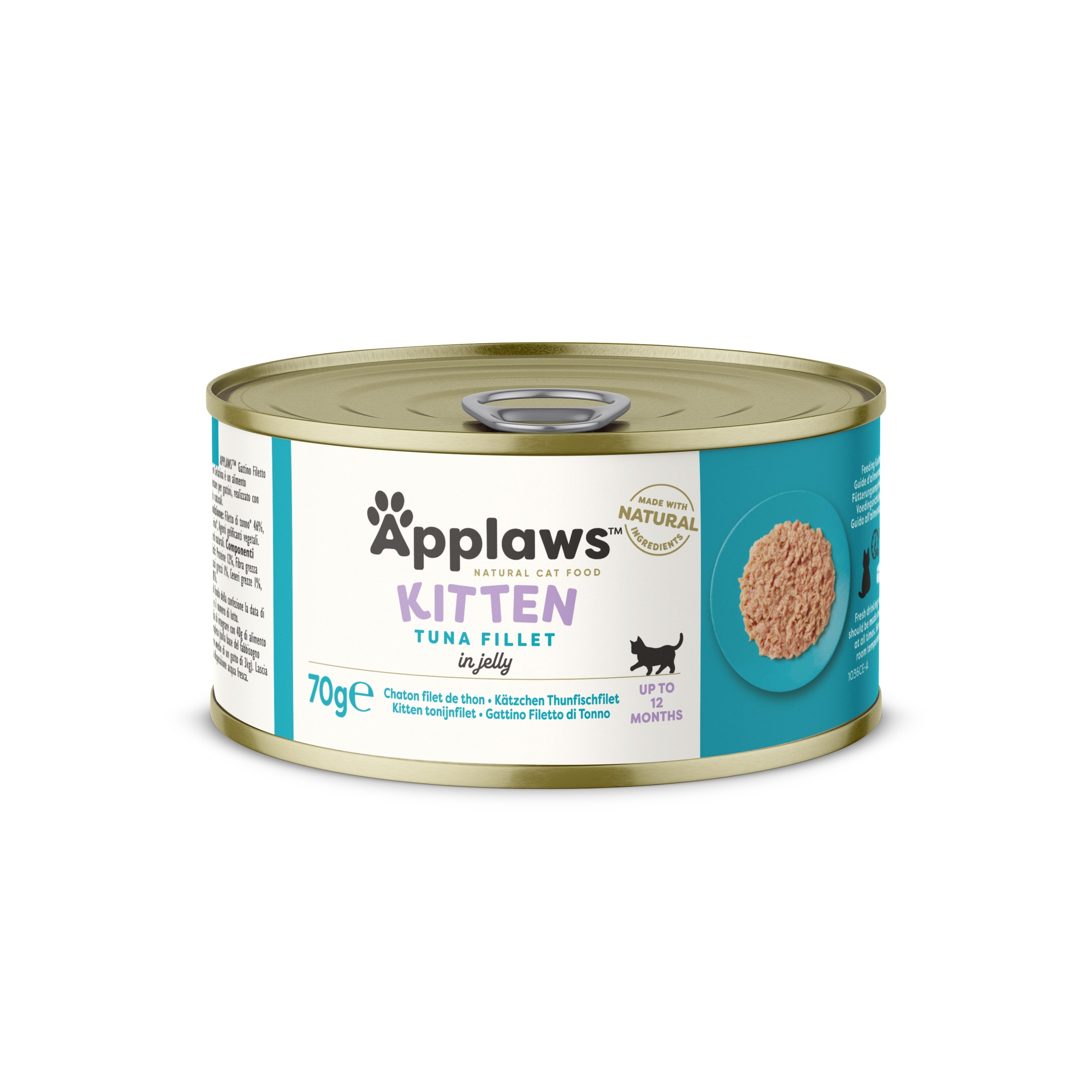 Applaws kaķēnu konservēta barība tuncis želejā 70g - Produkta attēls 