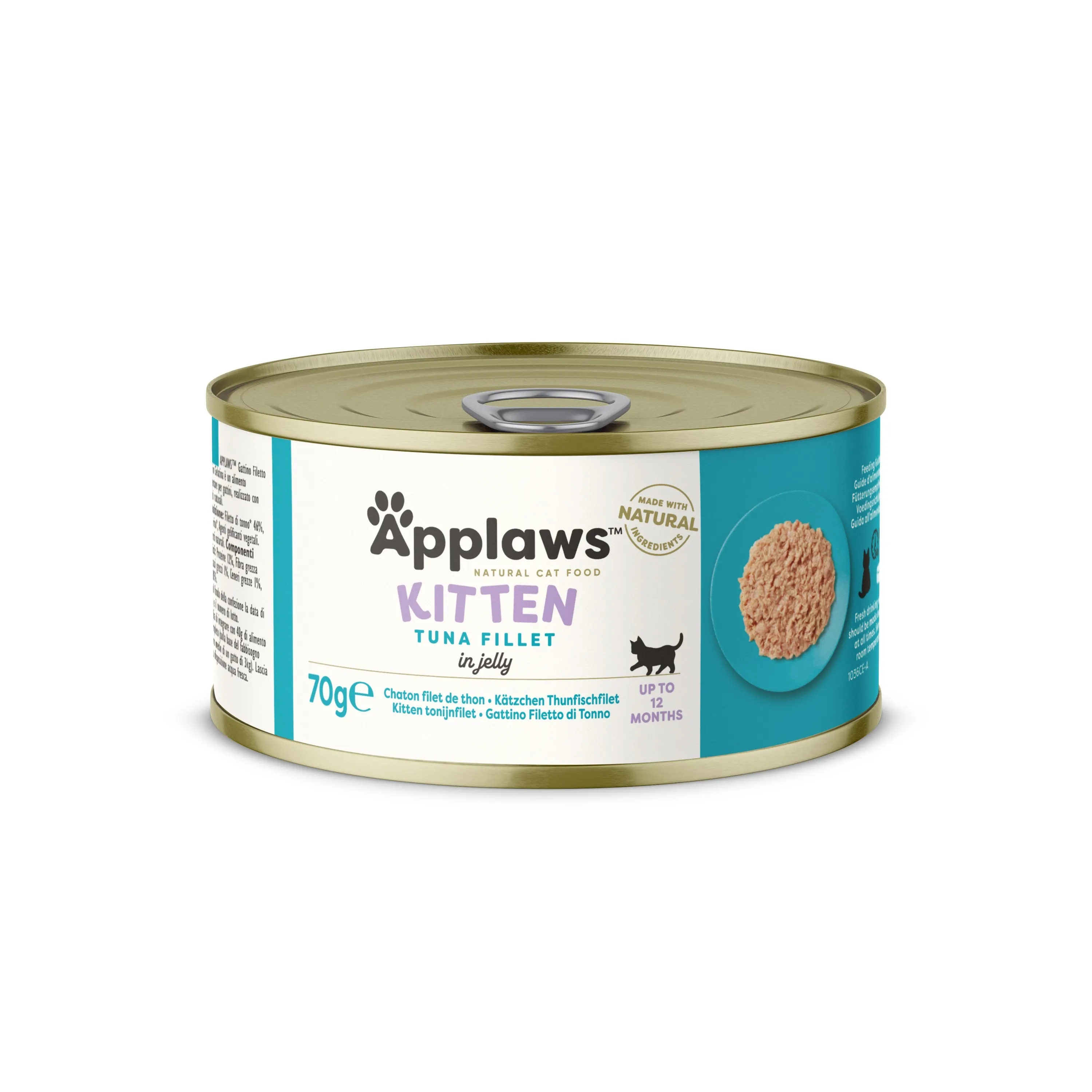 Applaws kaķēnu konservēta barība tuncis želejā 70g - Produkta attēls 