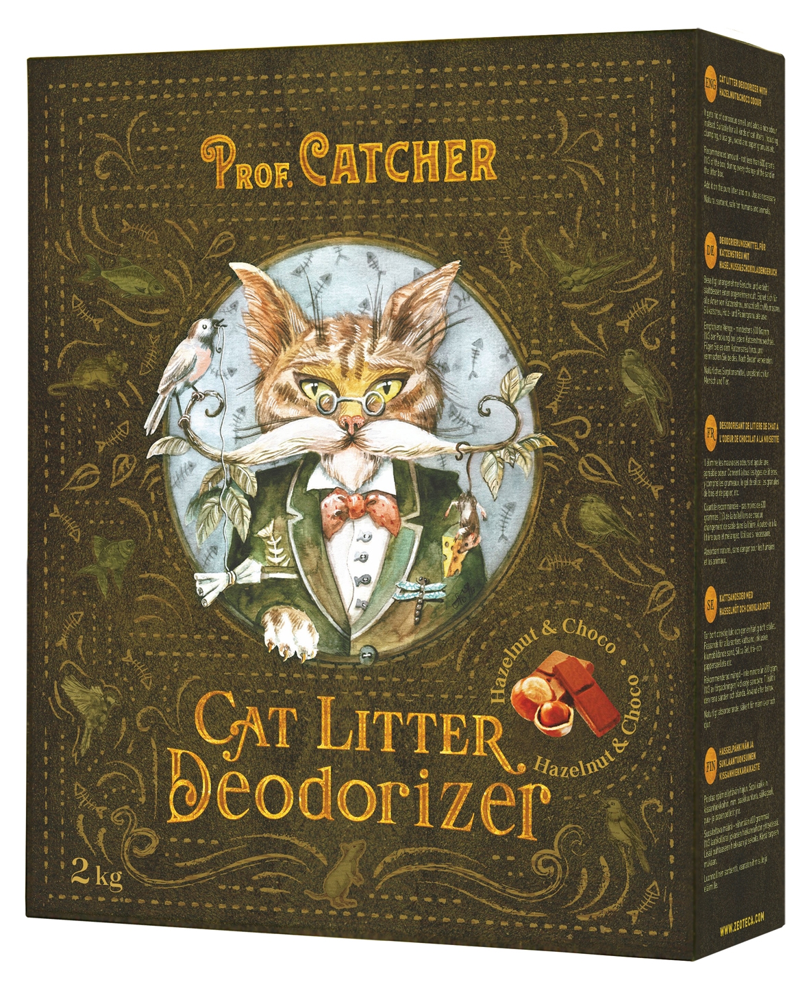 Prof.Catcher pūderis kaķu tualetēm (rieksti un šokolāde) 2kg - Produkta attēls 