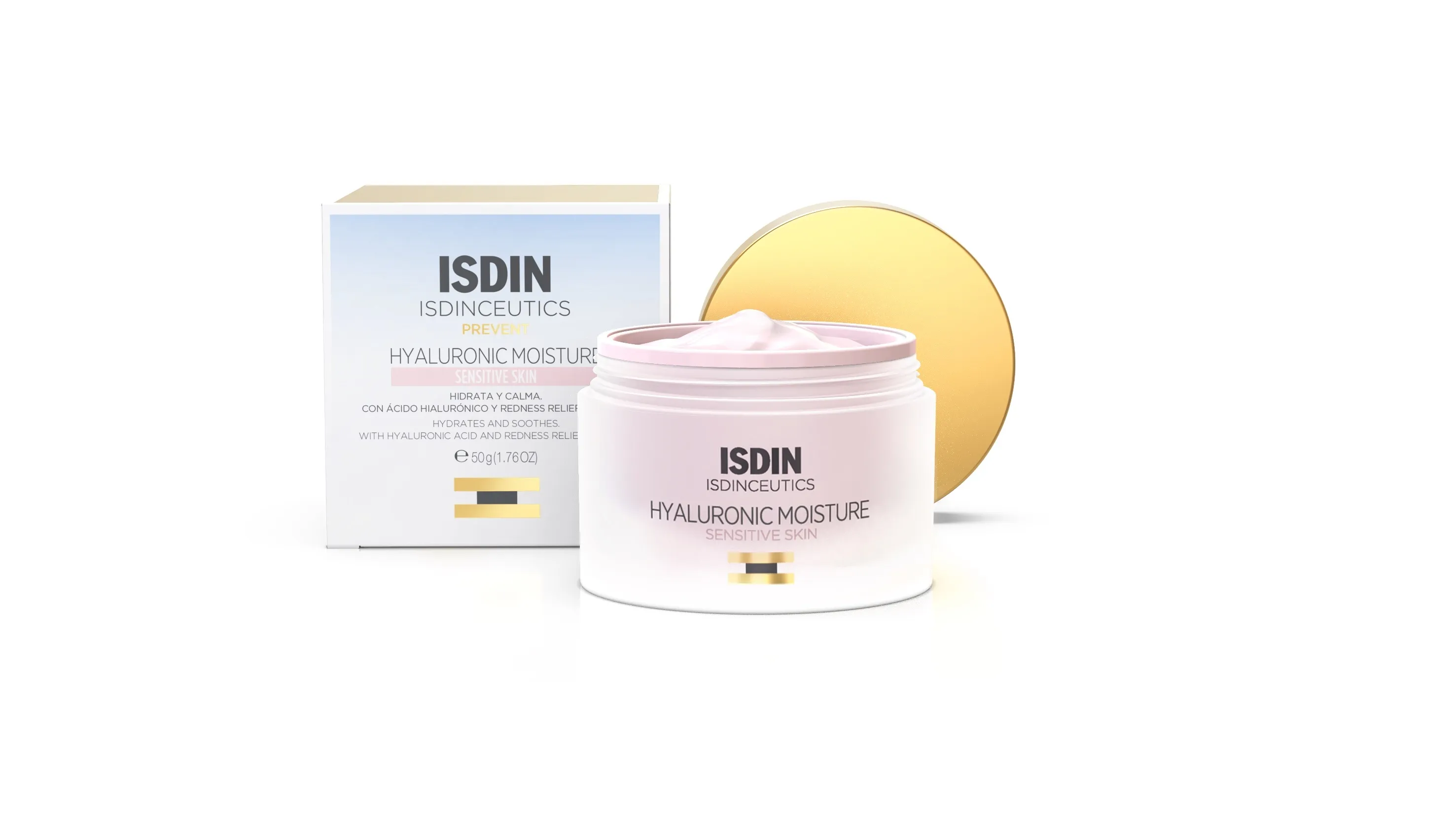 ISDIN Hyaluronic mitrinošs krēms jūtīgai ādai, 50 g - Produkta attēls 