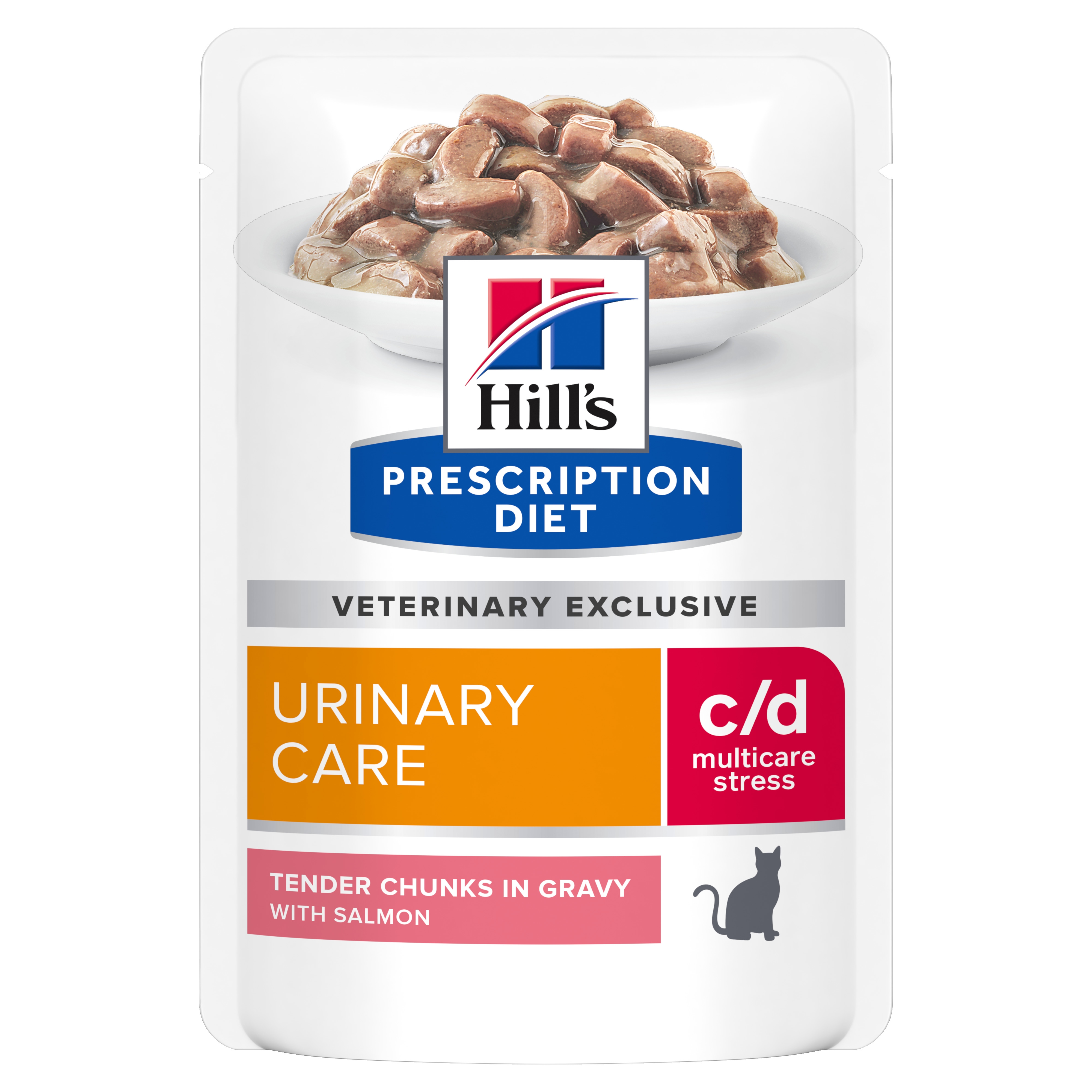 Hills PD kaķu mitrā barība paciņā C/D Multicare Stress lasis 85g N12 - Produkta attēls 
