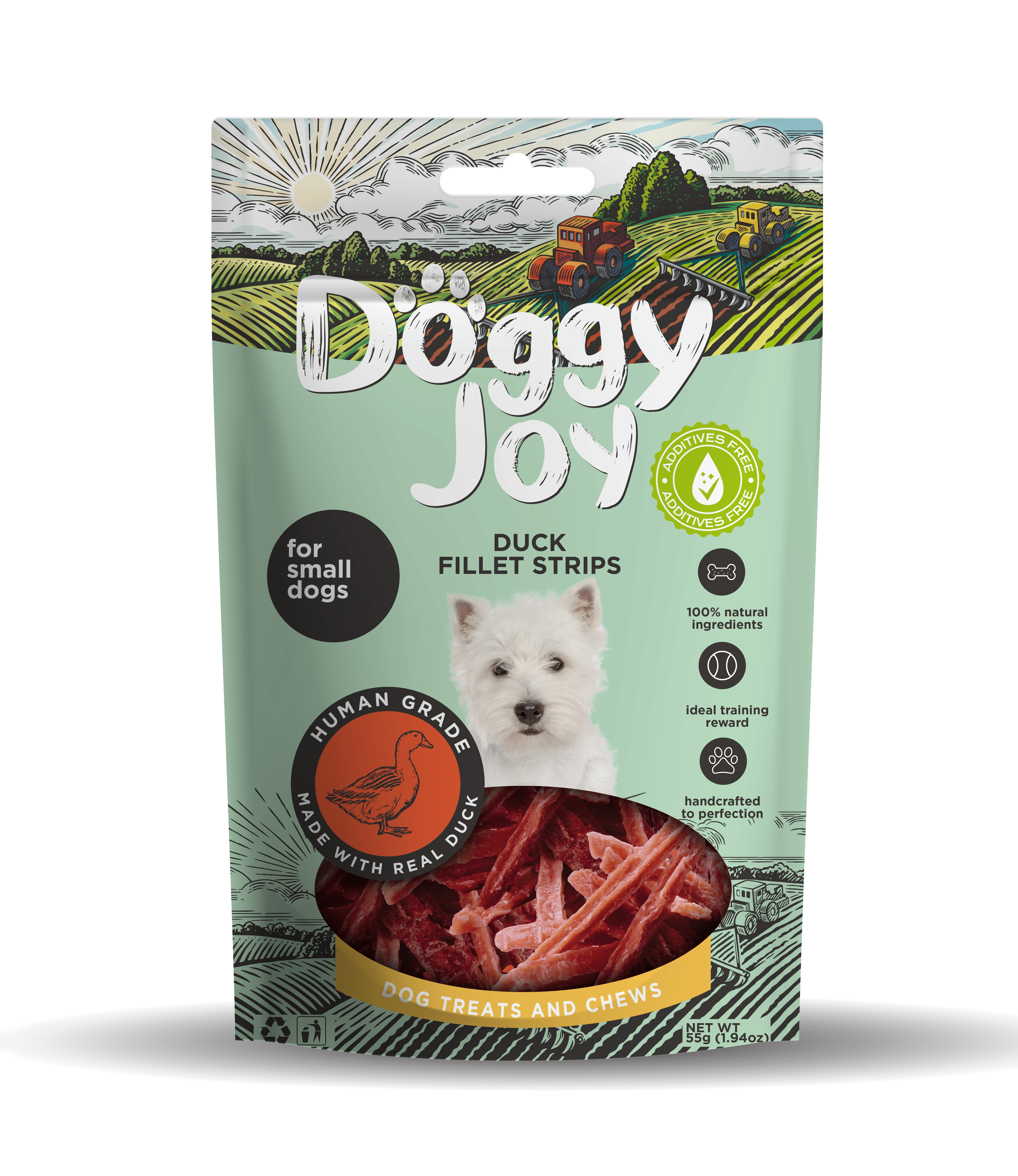 DOGGY JOY PĪLES FILEJAS NŪJIŅAS MAZIEM SUŅIEM 55G - Produkta attēls 