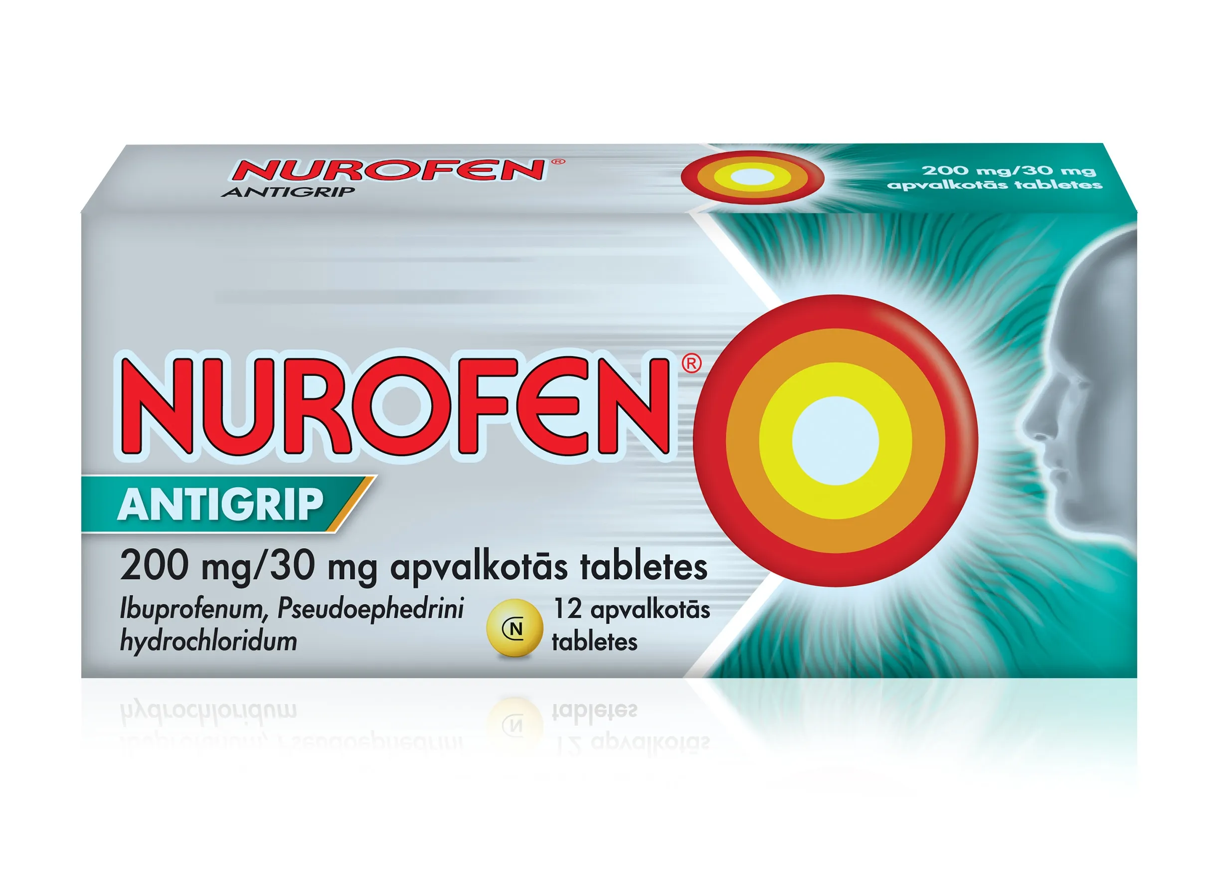 NUROFEN Antigrip tabletes, 12 gab. - Produkta attēls 