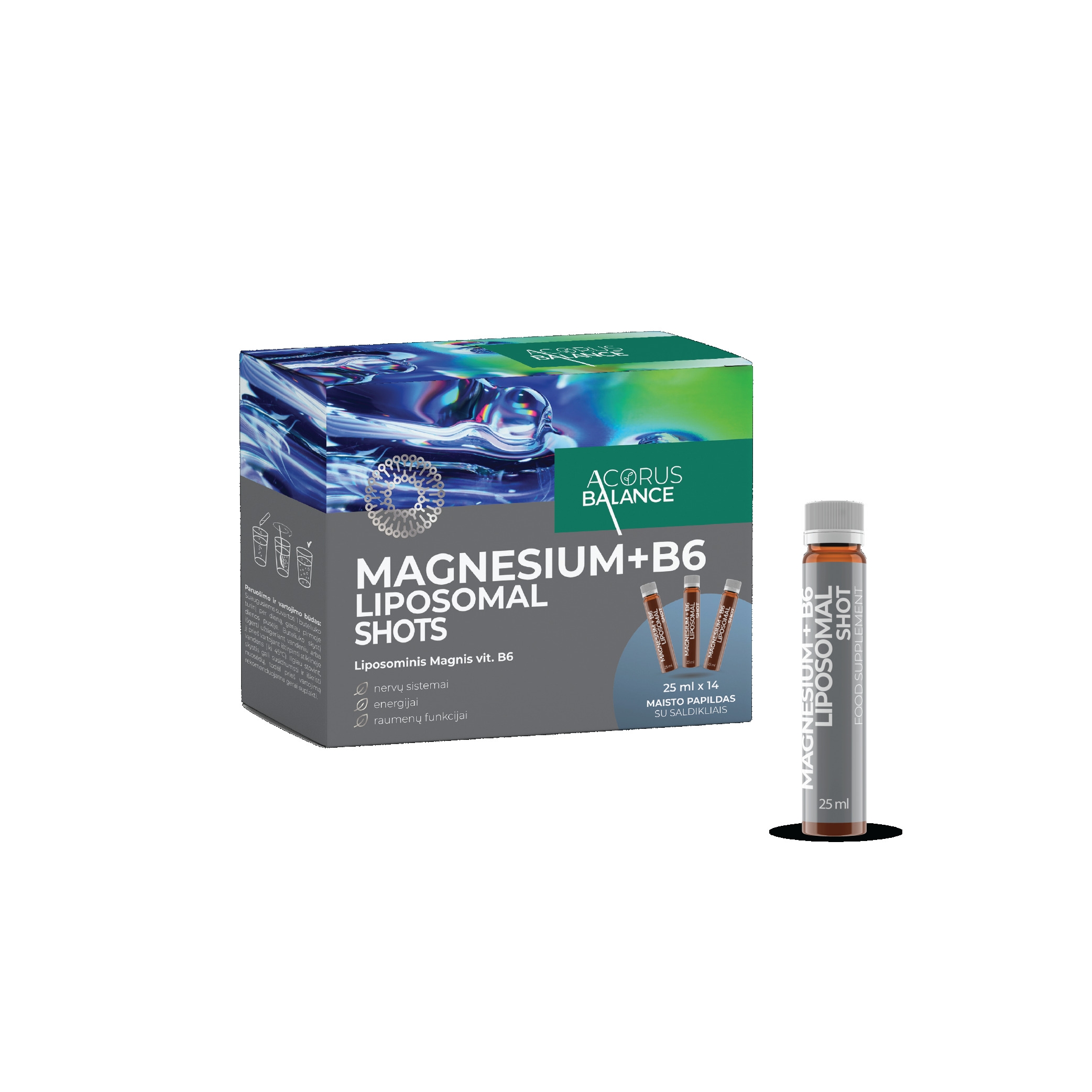 ACORUS BALANCE Liposomālais Magnijs + vit.B6 - Produkta attēls 
