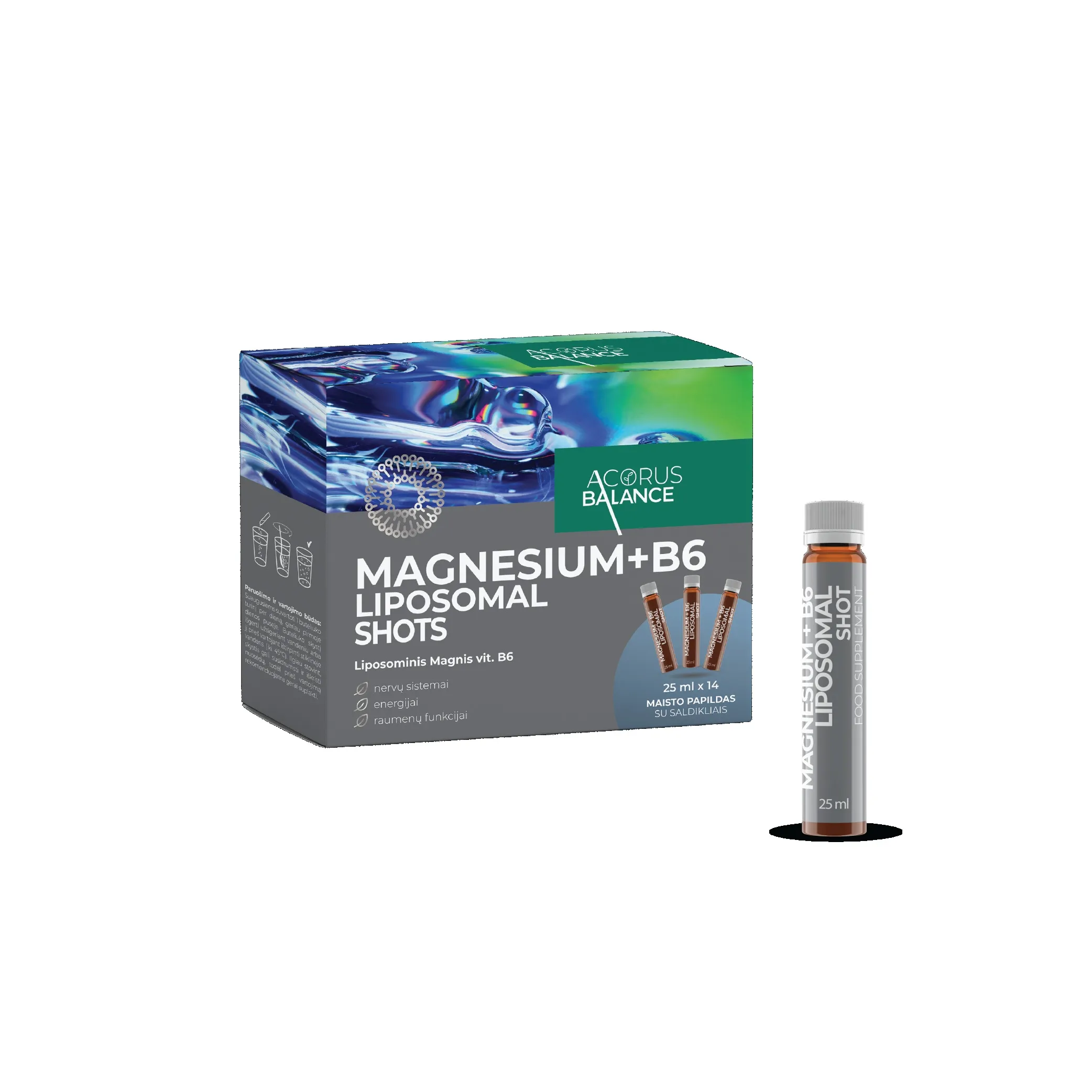 ACORUS BALANCE Liposomālais Magnijs + vit.B6 - Produkta attēls 