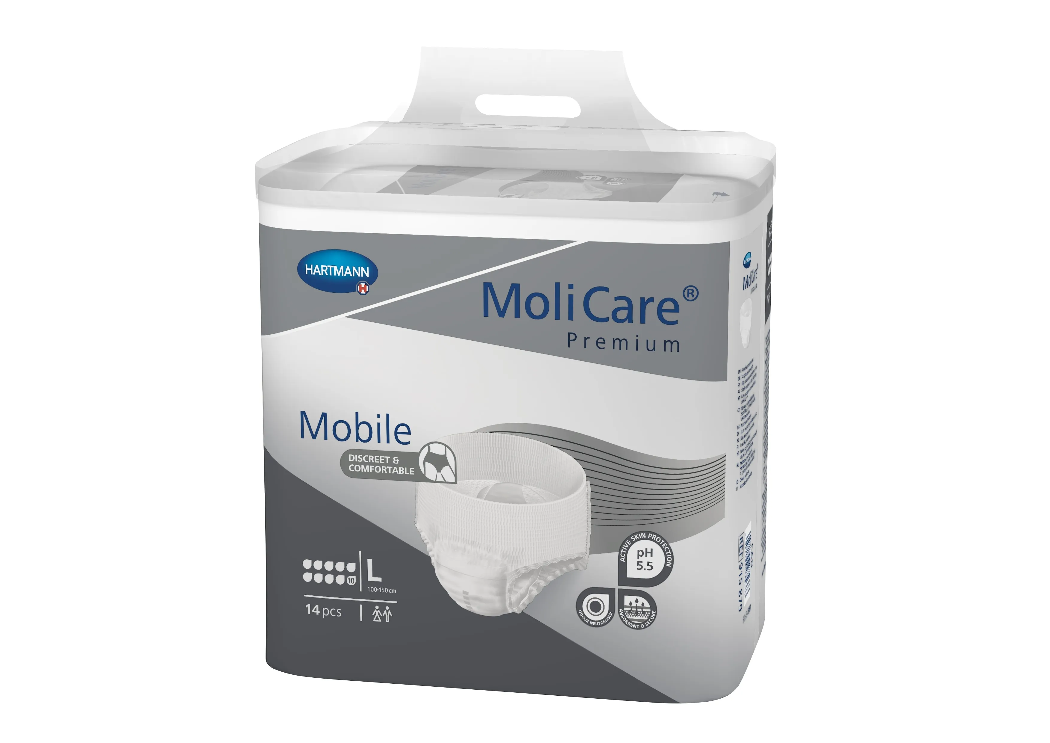 MOLICARE Premium Mobile bikses (L izmērs, 10 lāses), 14 gab - Produkta attēls 