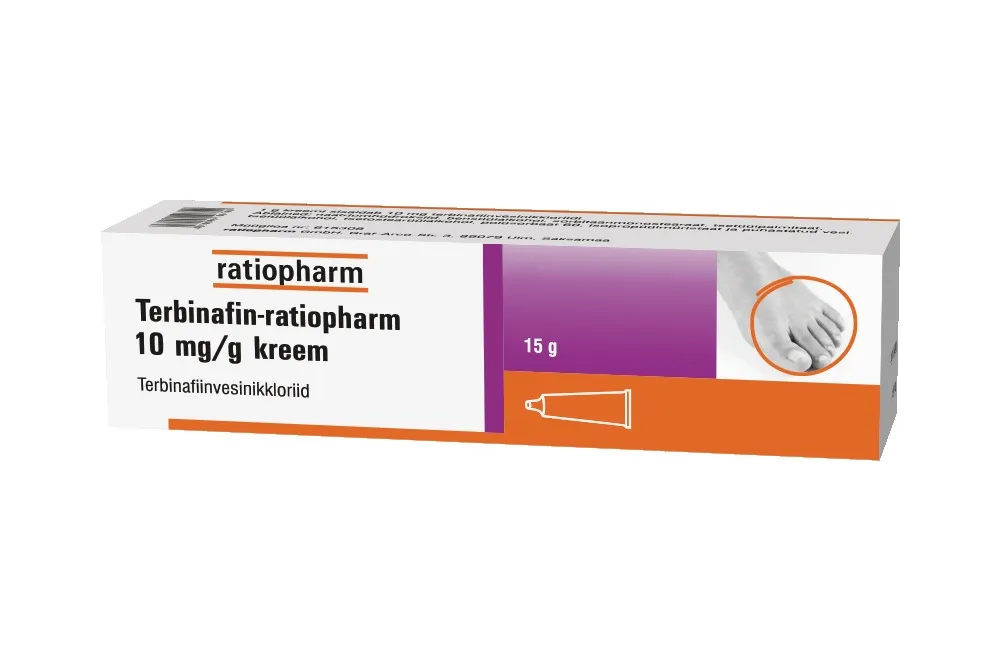 TERBINAFIN-RATIOPHARM 10 MG/G 15 G KRĒMS - Produkta attēls 