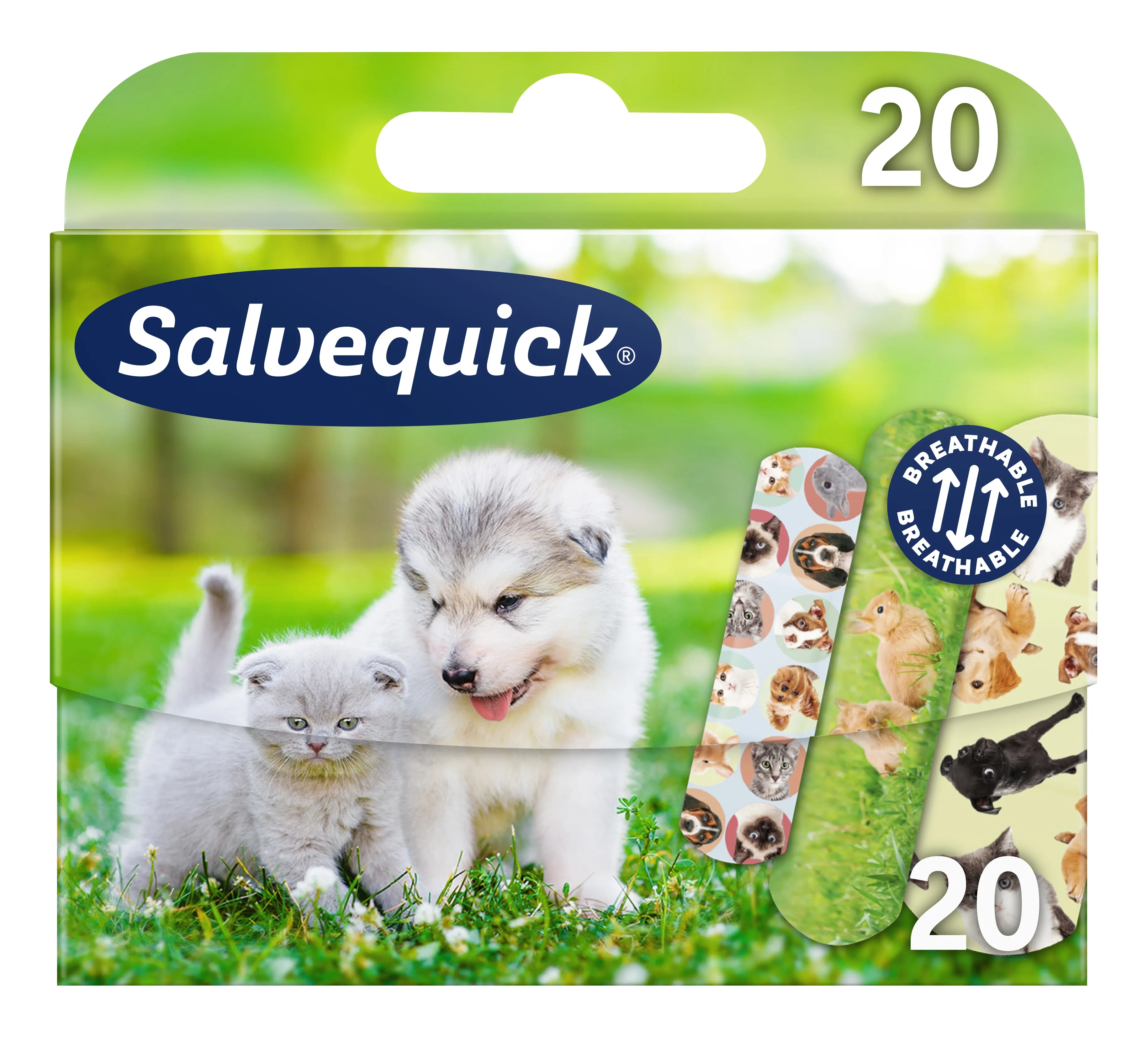SALVEQUICK Animals plāksteri bērniem, 20 gab. - Produkta attēls 