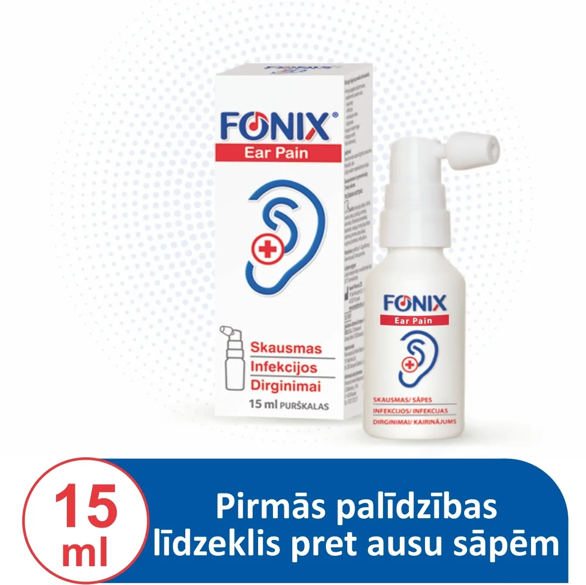 FONIX Ear Pain ausu aerosols 15 ml - Produkta attēls 4