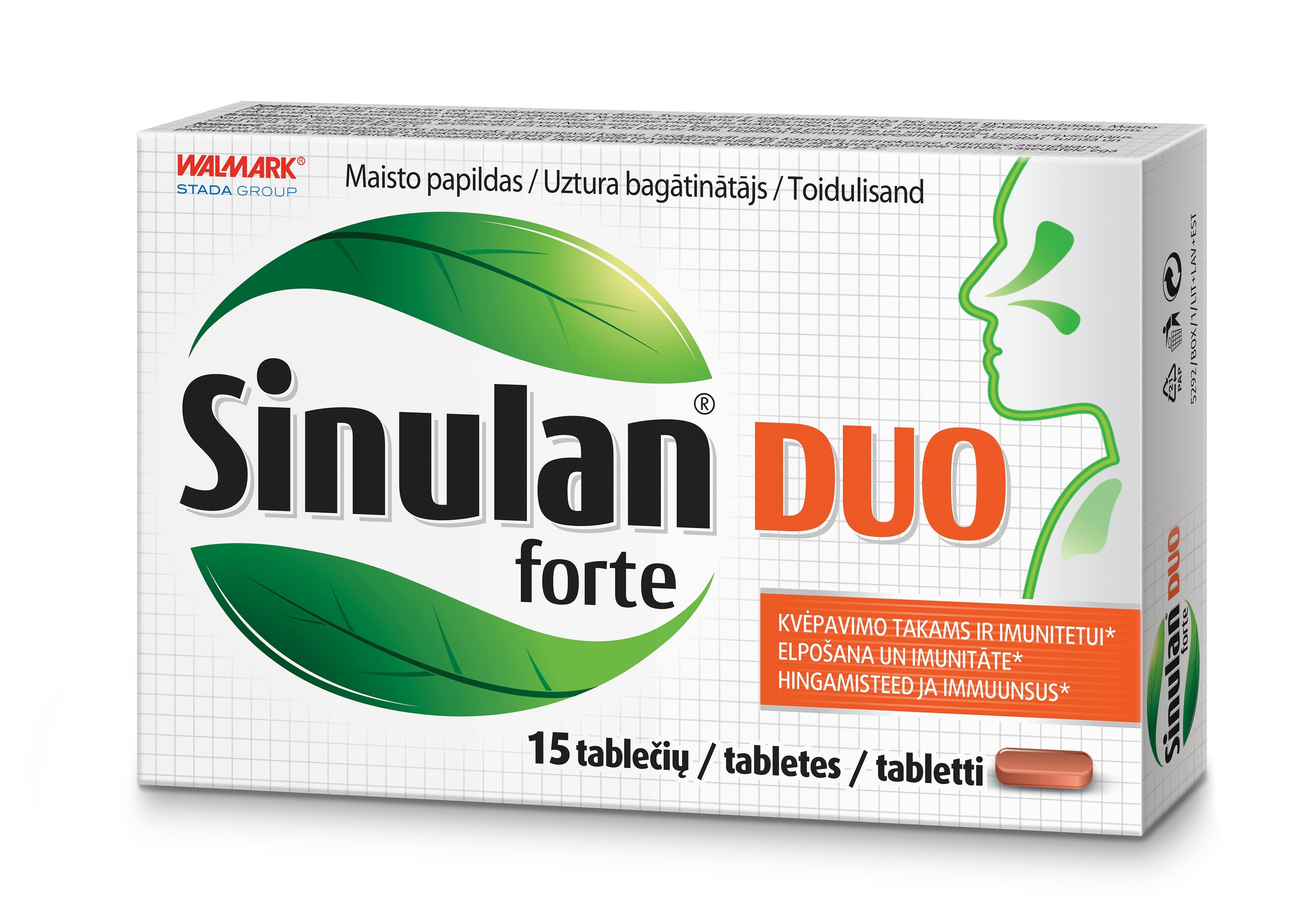 SINULAN Forte Duo tabletes, 15 gab. - Produkta attēls 