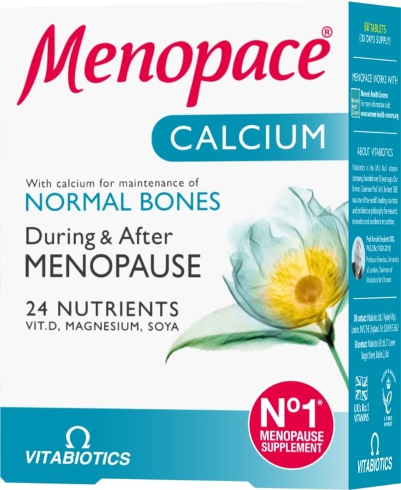 MENOPACE Calcium tabletes, 60 gab. - Produkta attēls 
