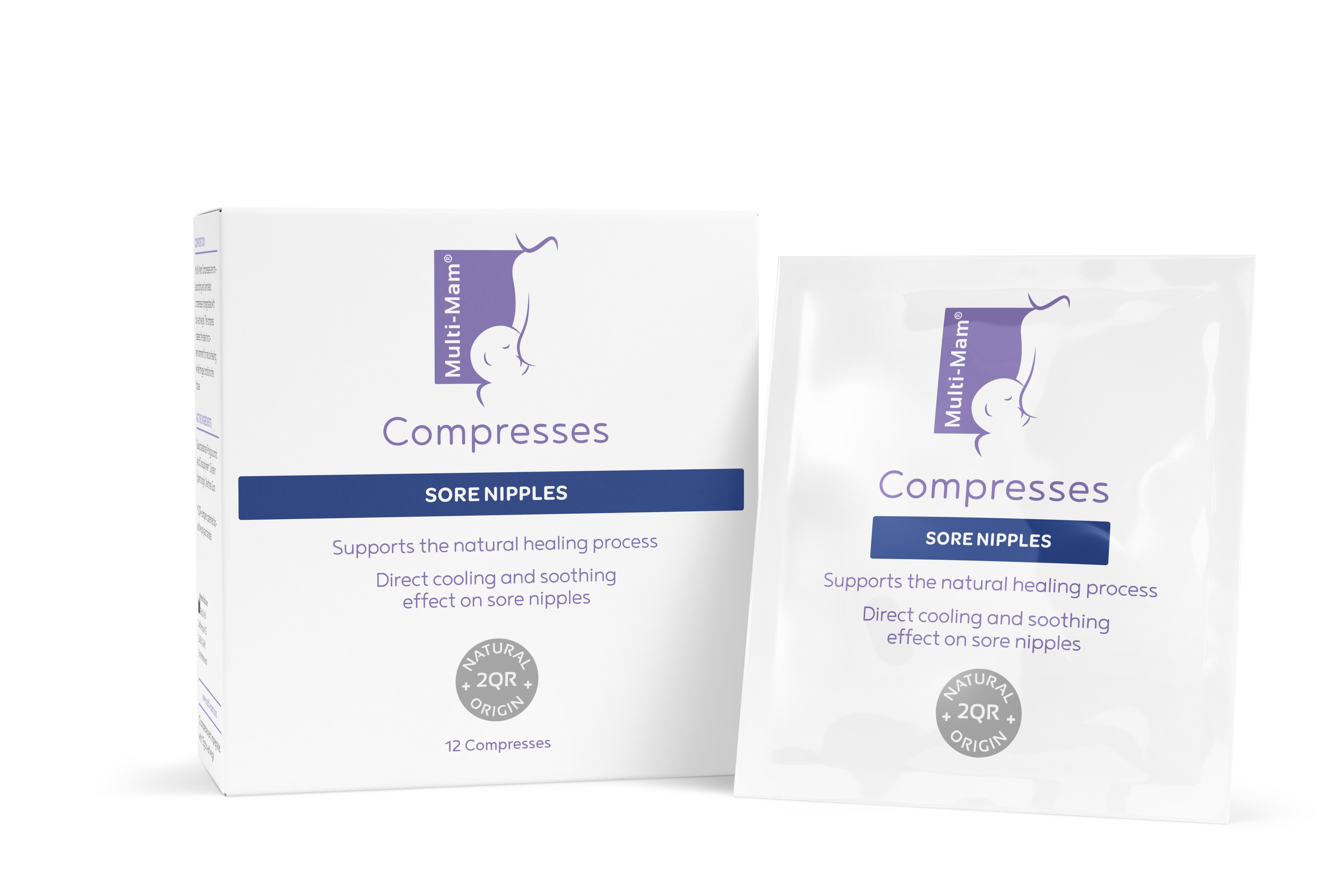 MULTI-MAM COMPRESSES  krūšu galu kopšanai, 12 gab. - Produkta attēls 