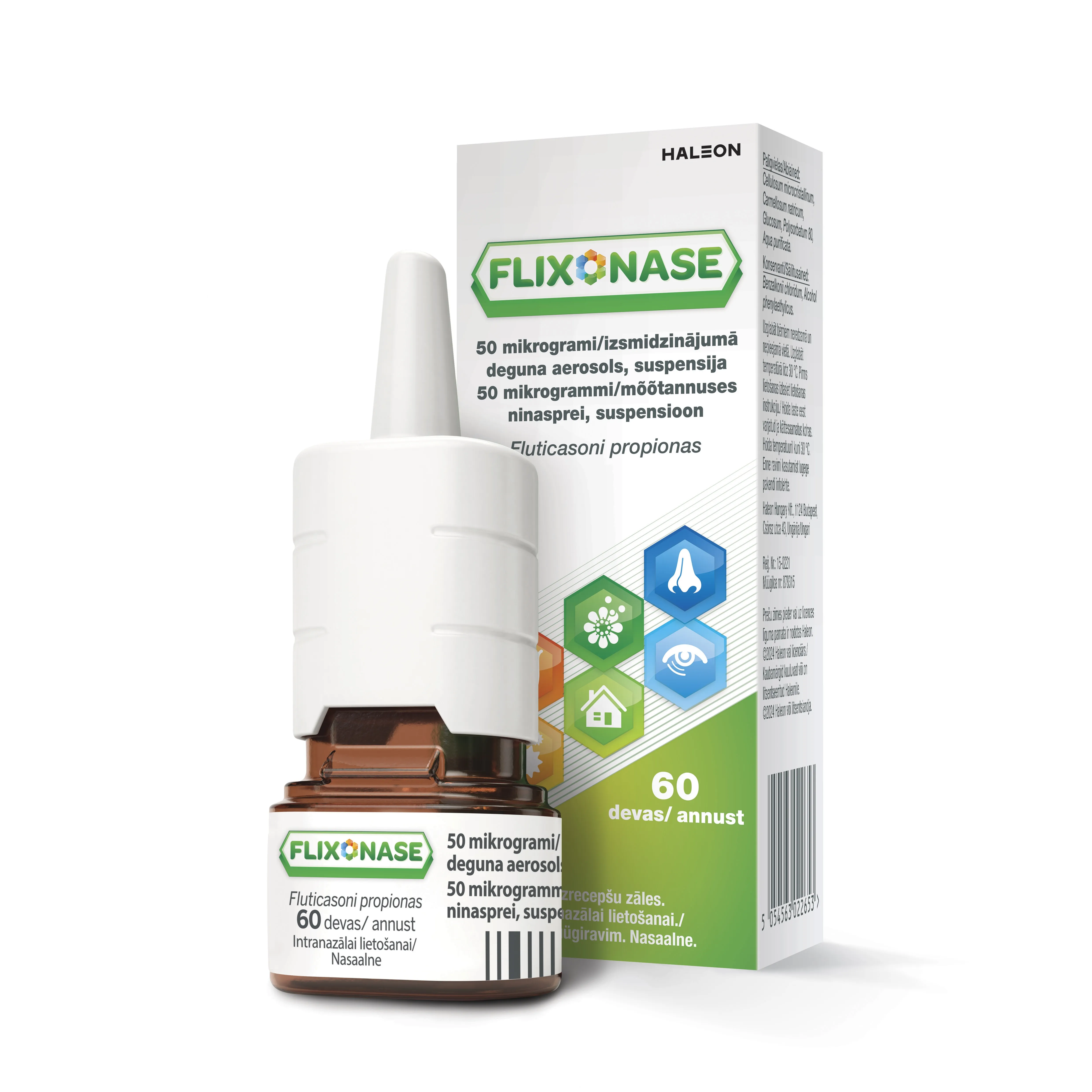 FLIXONASE 50MKG AEROSOLS 60DEVAS - Produkta attēls 