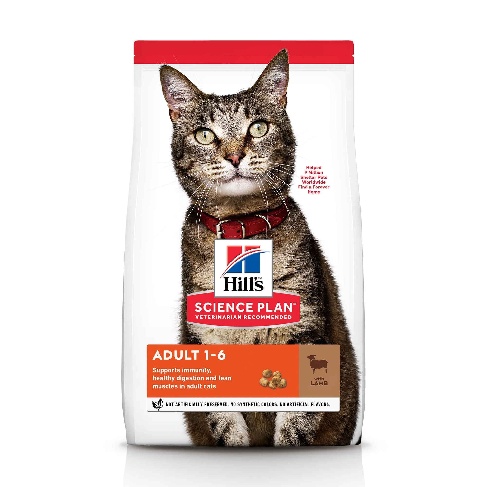 Hills kaķu sausā barība jērs&rīsi 1,5kg - Produkta attēls 