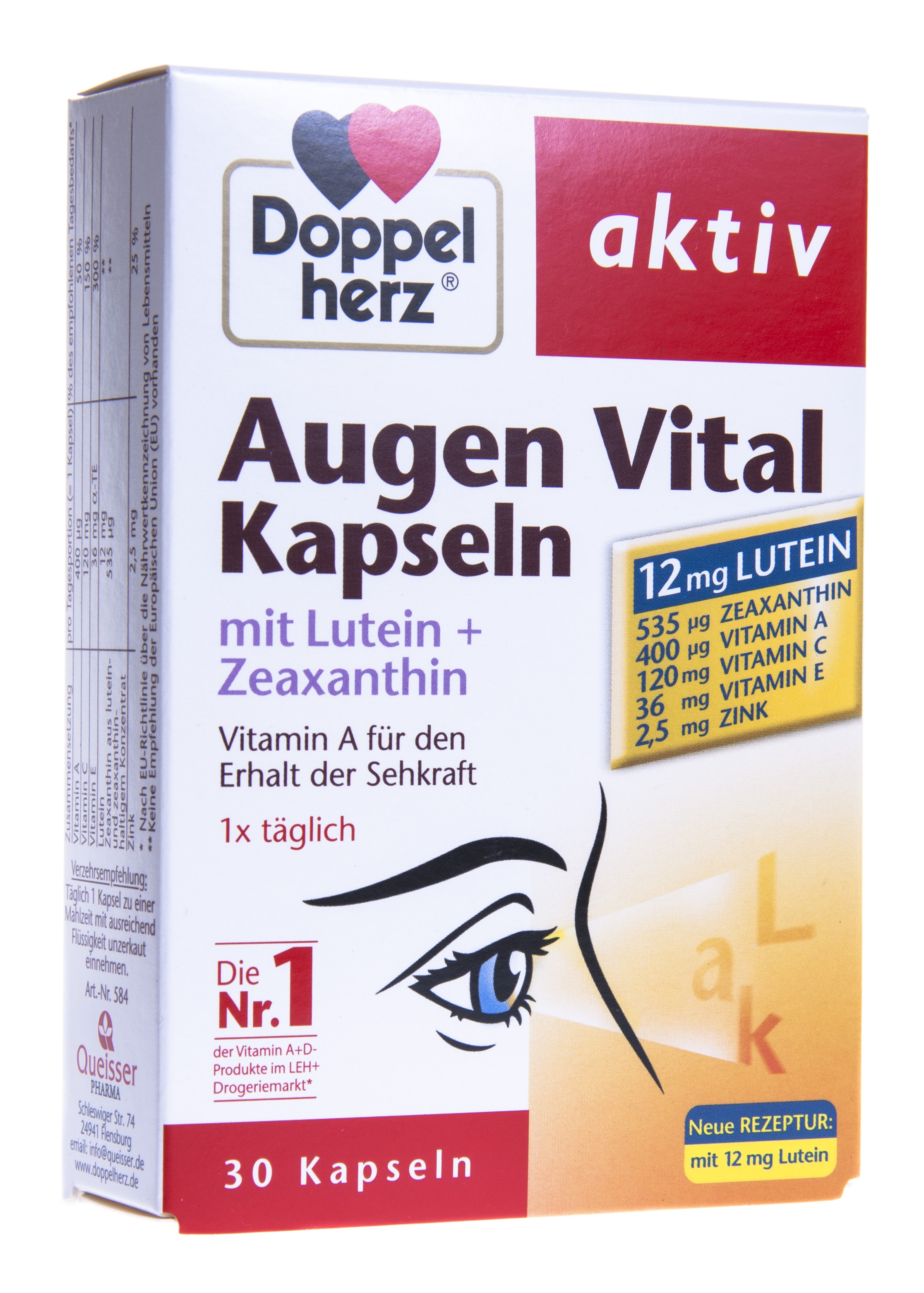 DOPPELHERZ® aktiv Augen Vital kapsulas, 30 gab - Produkta attēls 