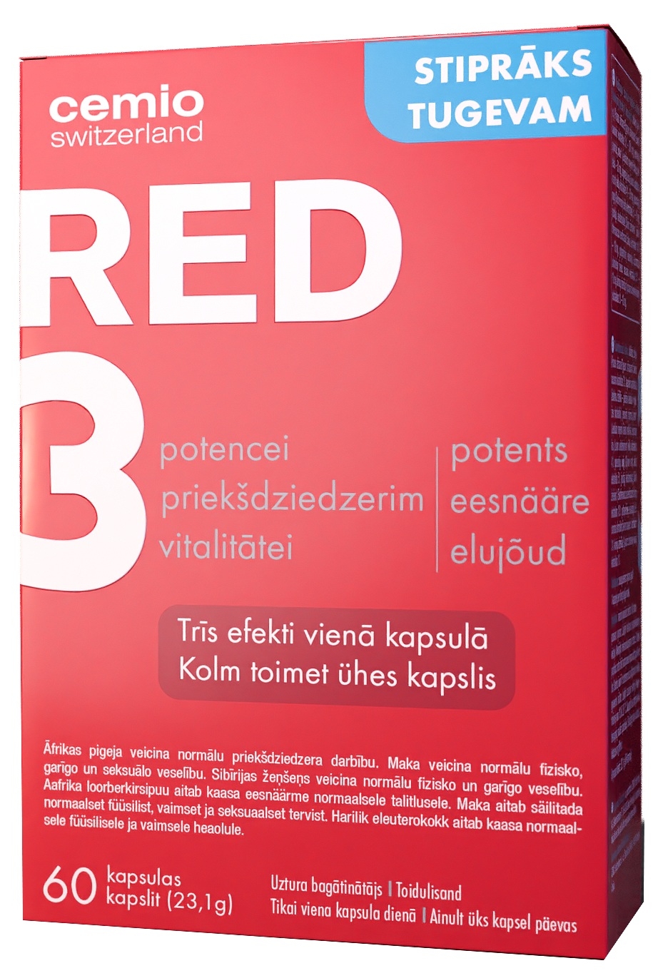 RED3 Stiprāks kapsulas, 60 gab - Produkta attēls 