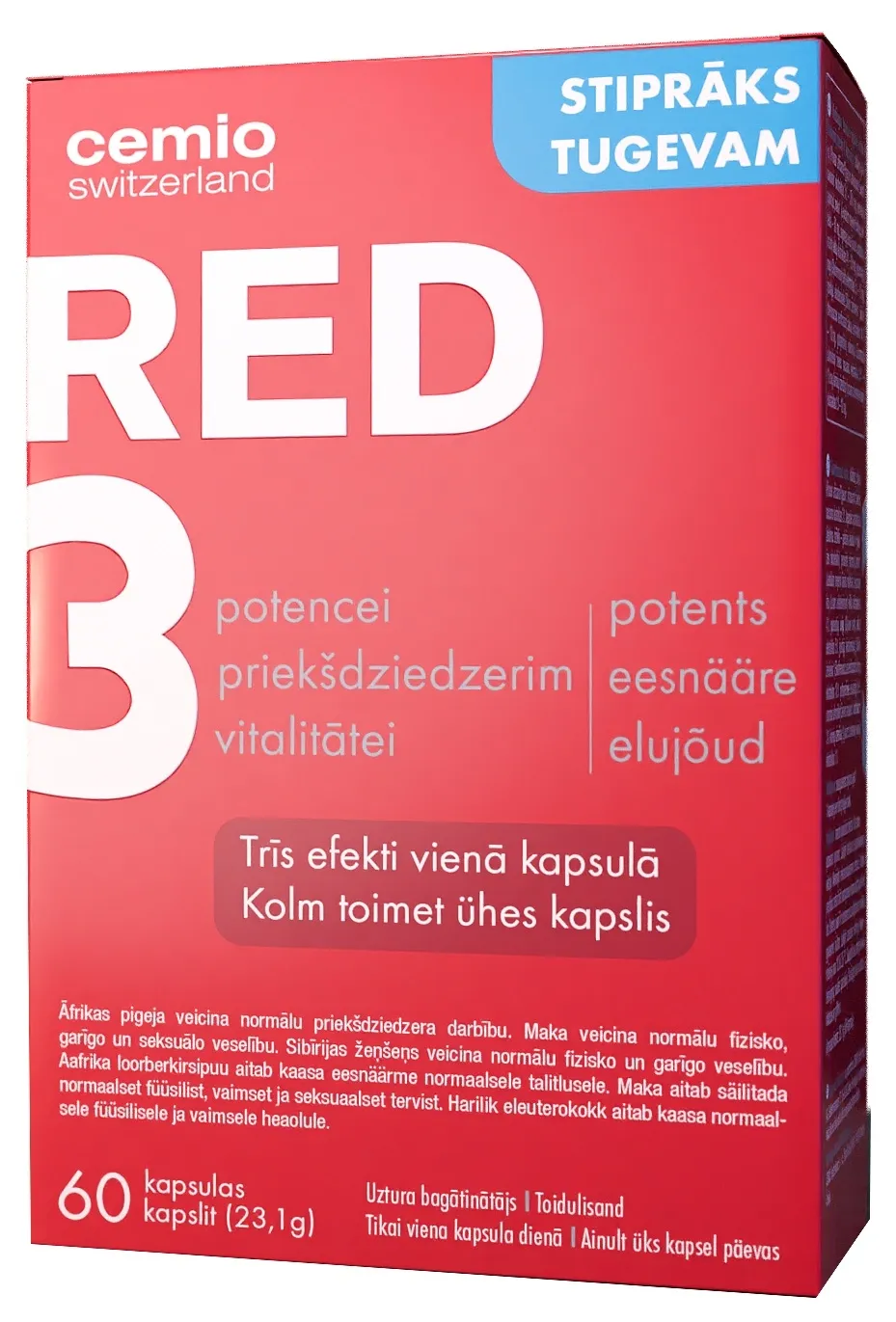 RED3 Stiprāks kapsulas, 60 gab - Produkta attēls 