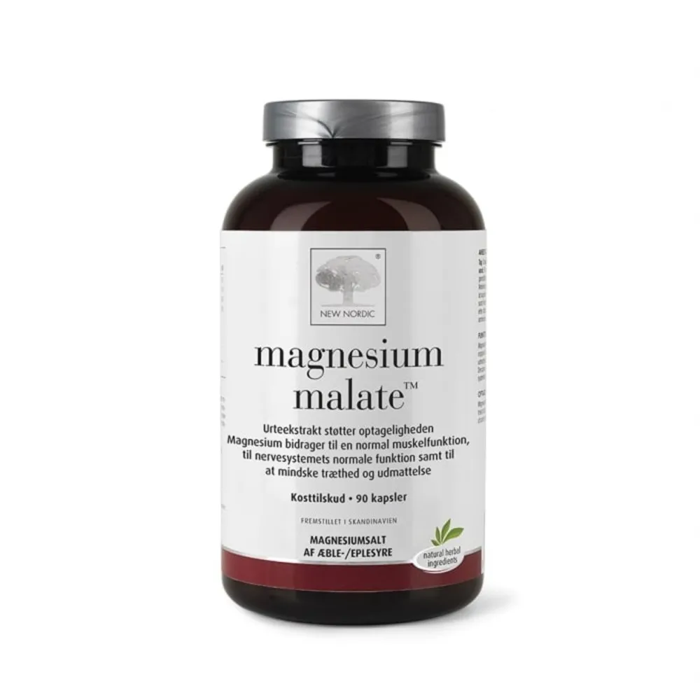 NEW NORDIC Magensium Malate kapsulas, 90 gab. - Produkta attēls 