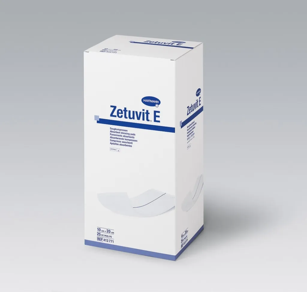 ZETUVIT E brūču pārsējs (10 x 20 cm), 25 gab - Produkta attēls 