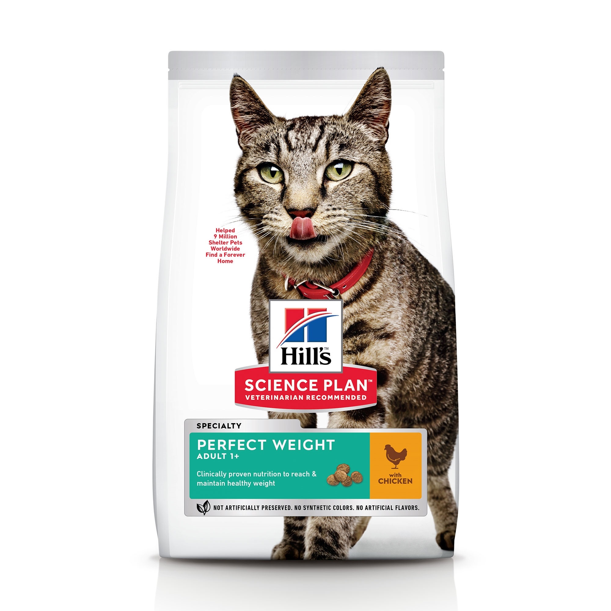 Hills kaķu sausā barība Perfect Weight vista 1,5kg - Produkta attēls 