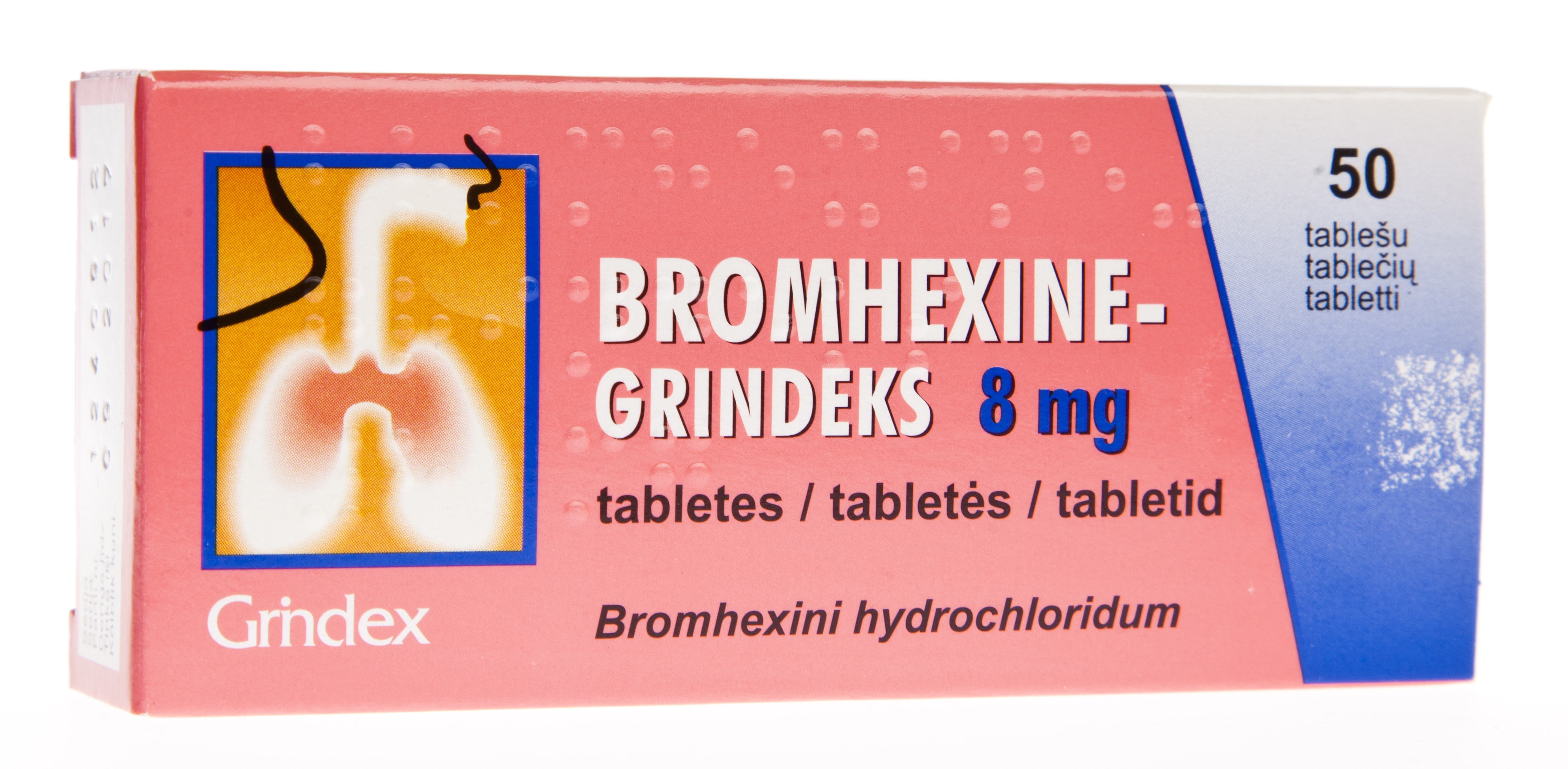 BROMHEKSĪNS 8MG TABLETES N50 - Produkta attēls 