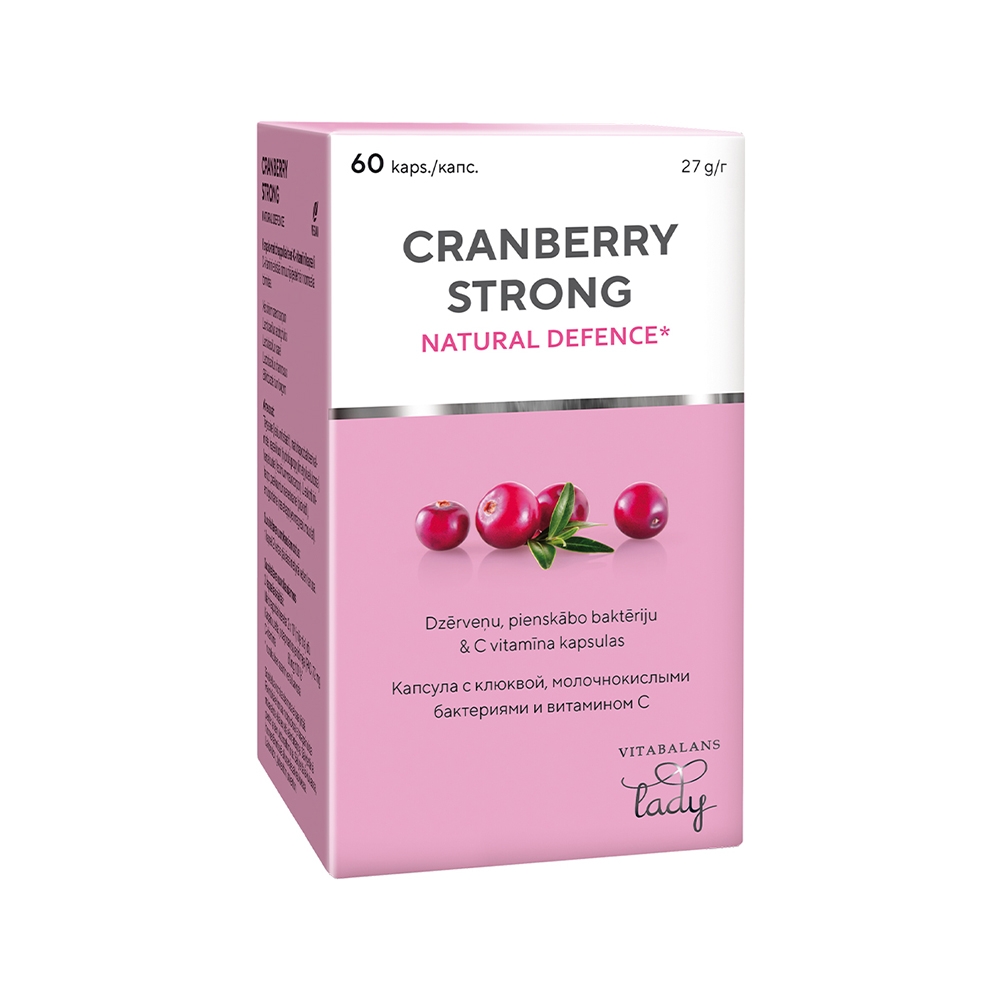 CRANBERRY Strong kapsulas, 60 gab (bojāts iepakojums) - Produkta attēls 