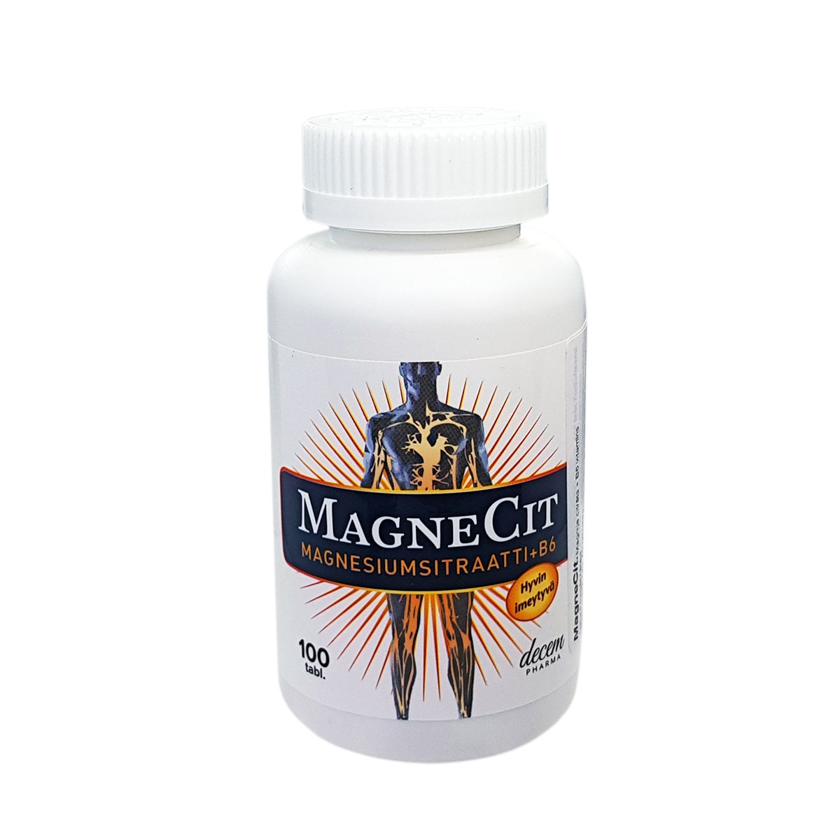 MAGNECIT magnija citrāts + B6 tabletes, 100 gab - Produkta attēls 