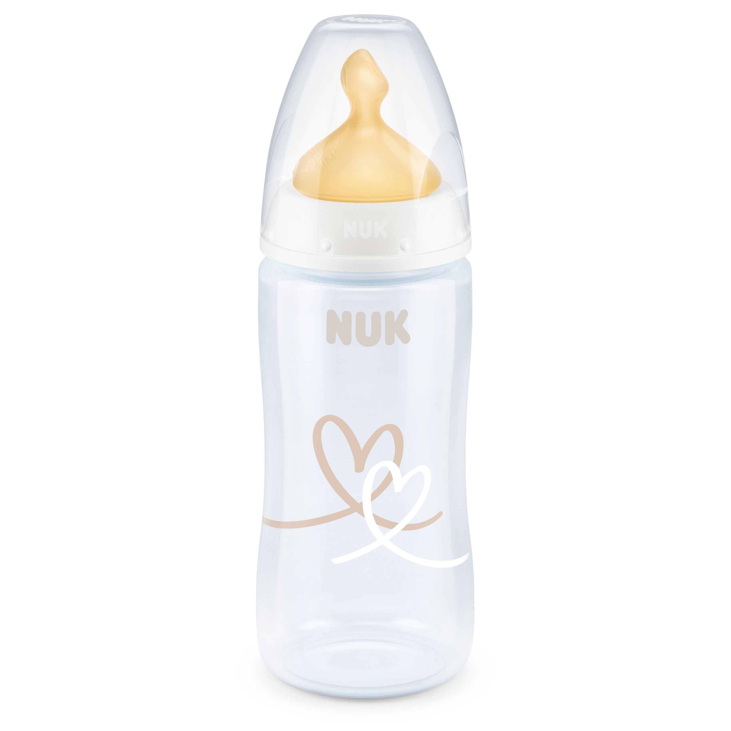 NUK Pirmās izvēles pudelīte ar temperatūras kontroli 300 ml (1.izmēra lateksa knupītis) - Produkta attēls 