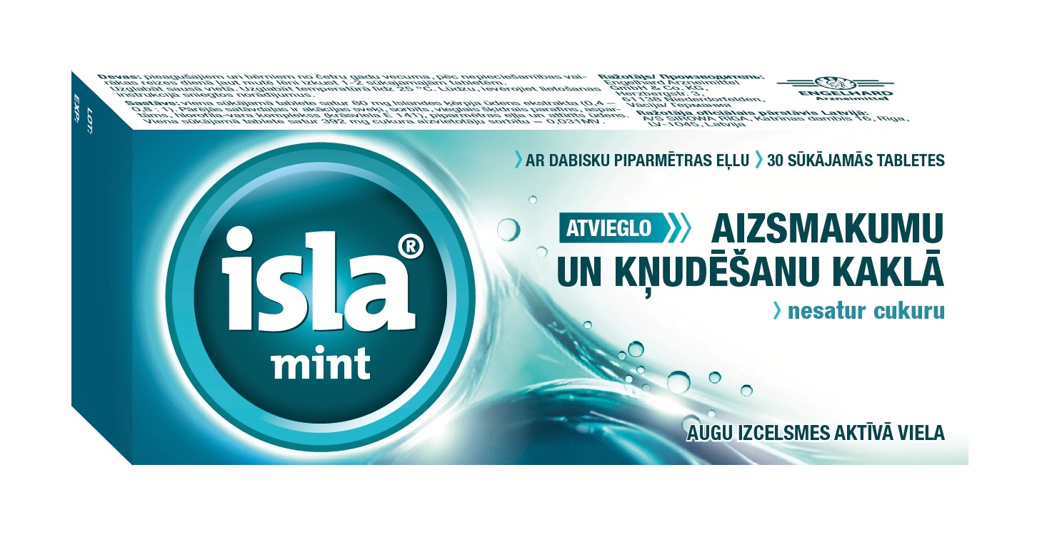 ISLA Mint pastilas, 30 gab. - Produkta attēls 