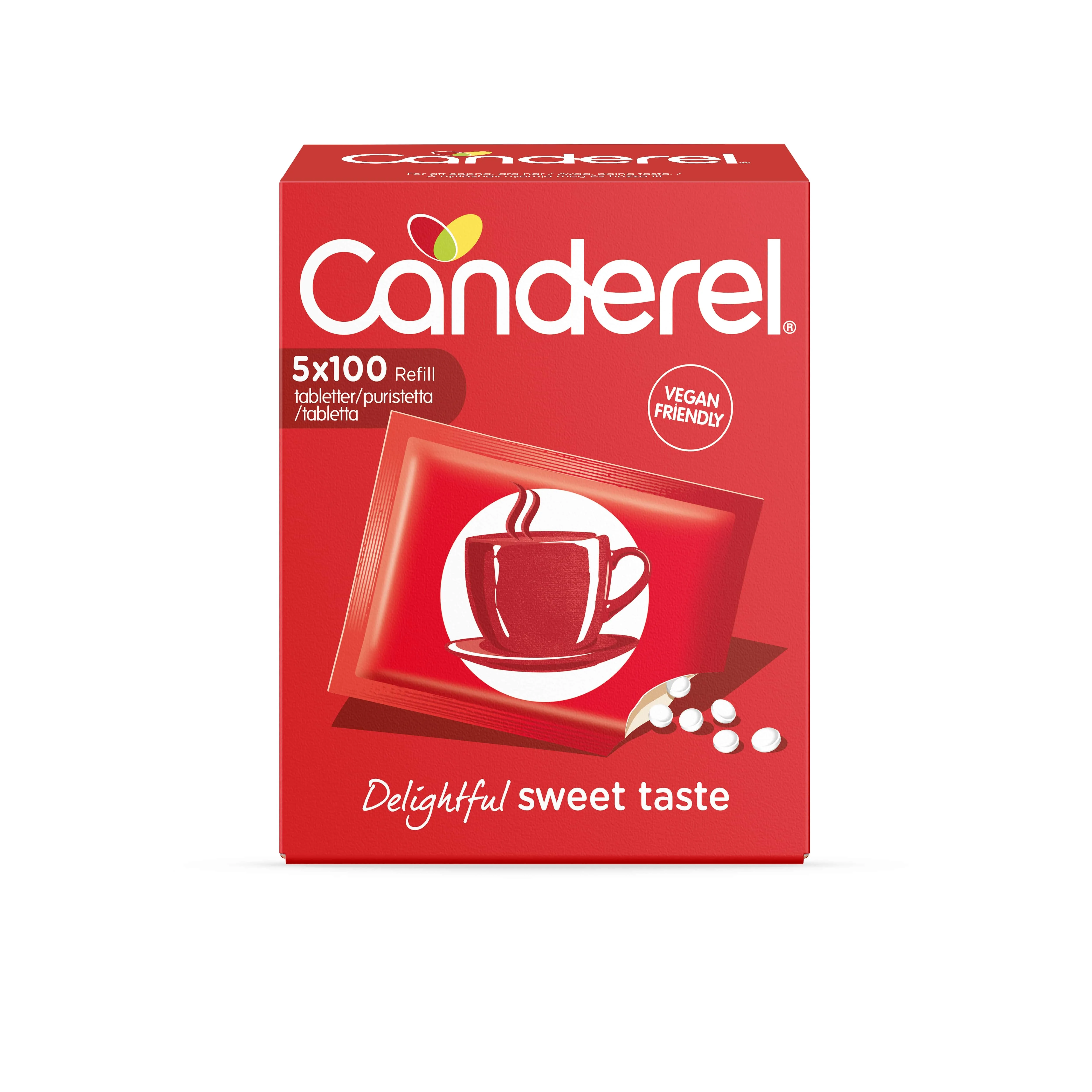 Canderel saldinātājs, 5 x 100 gab - Produkta attēls 