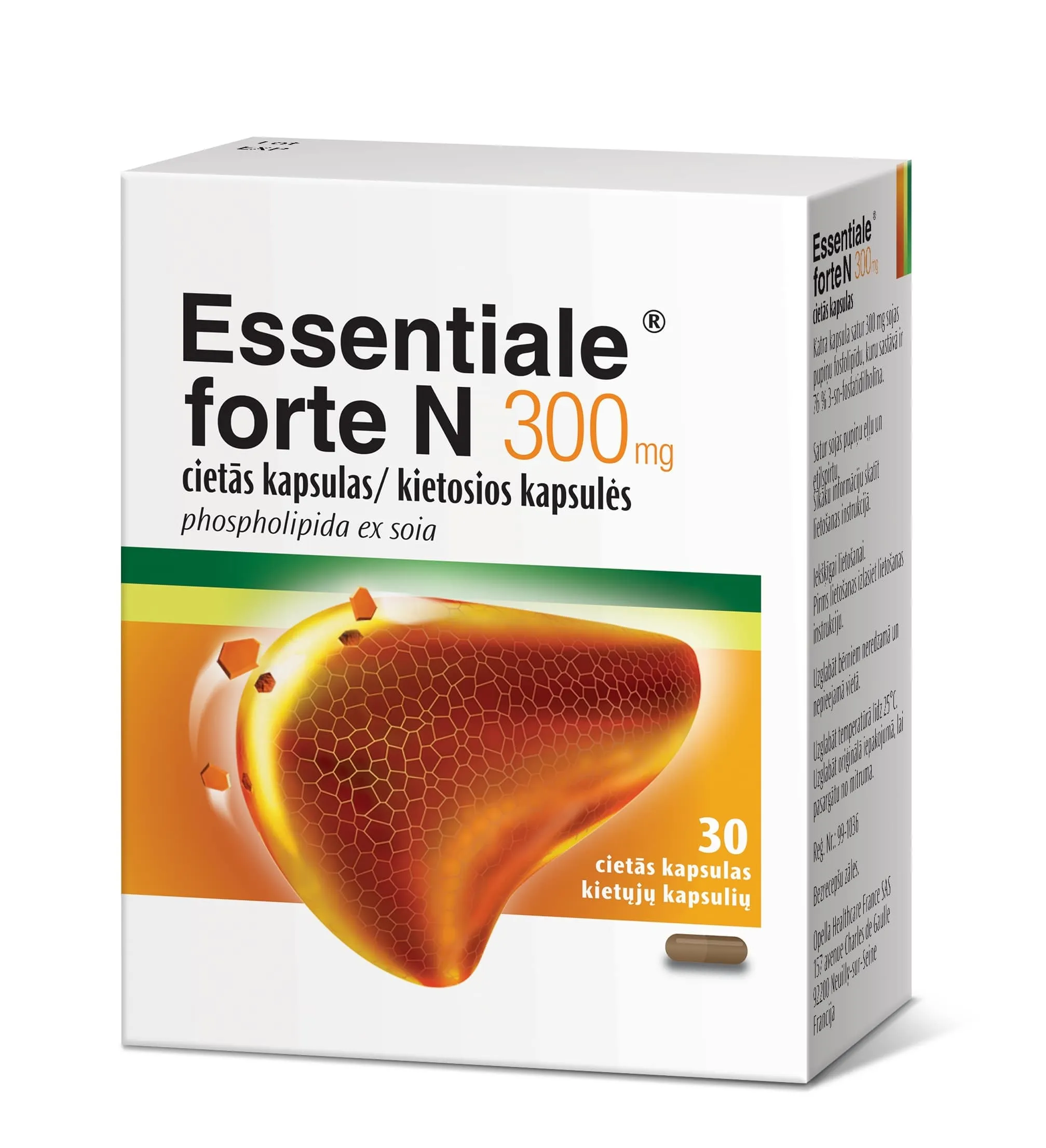 ESSENTIALE® Forte N 300 mg kapsulas, 30 gab - Produkta attēls 
