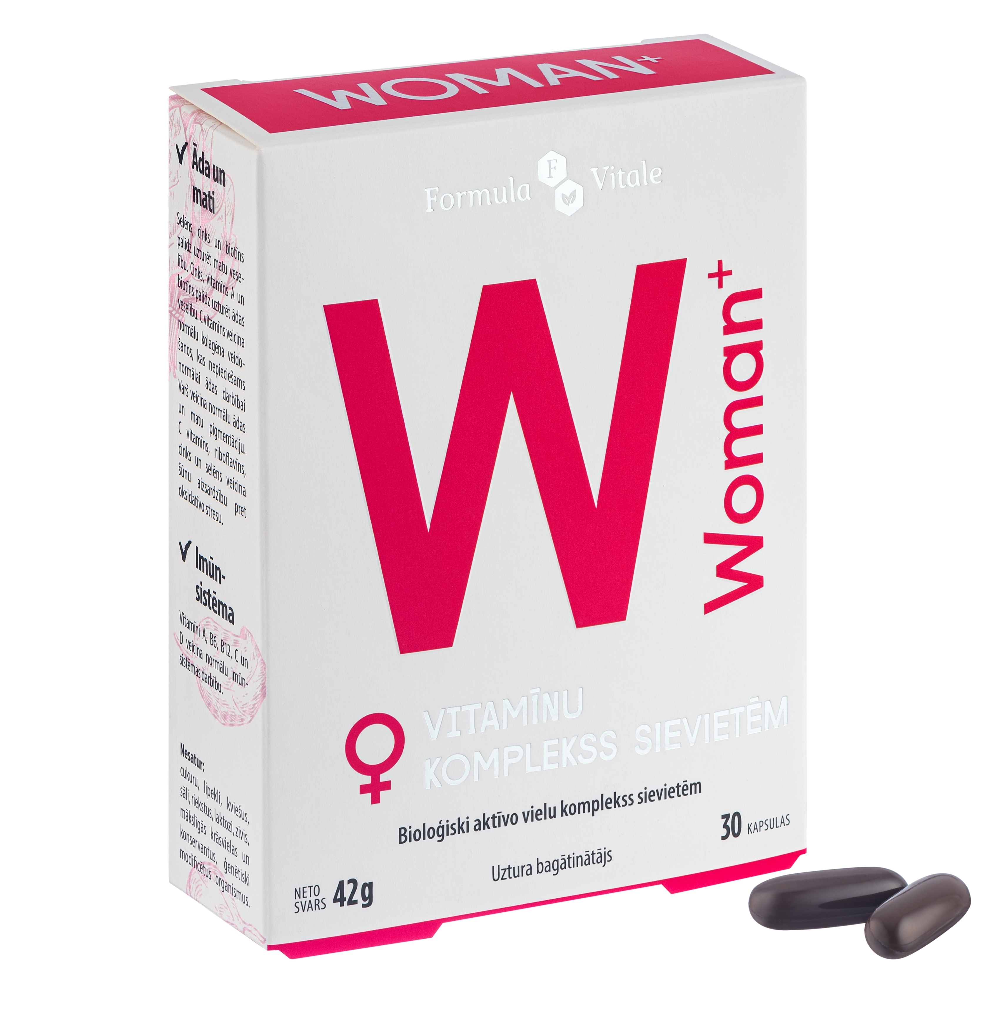 FORMULA VITALE Woman+ kapsulas, 30 gab. - Produkta attēls 