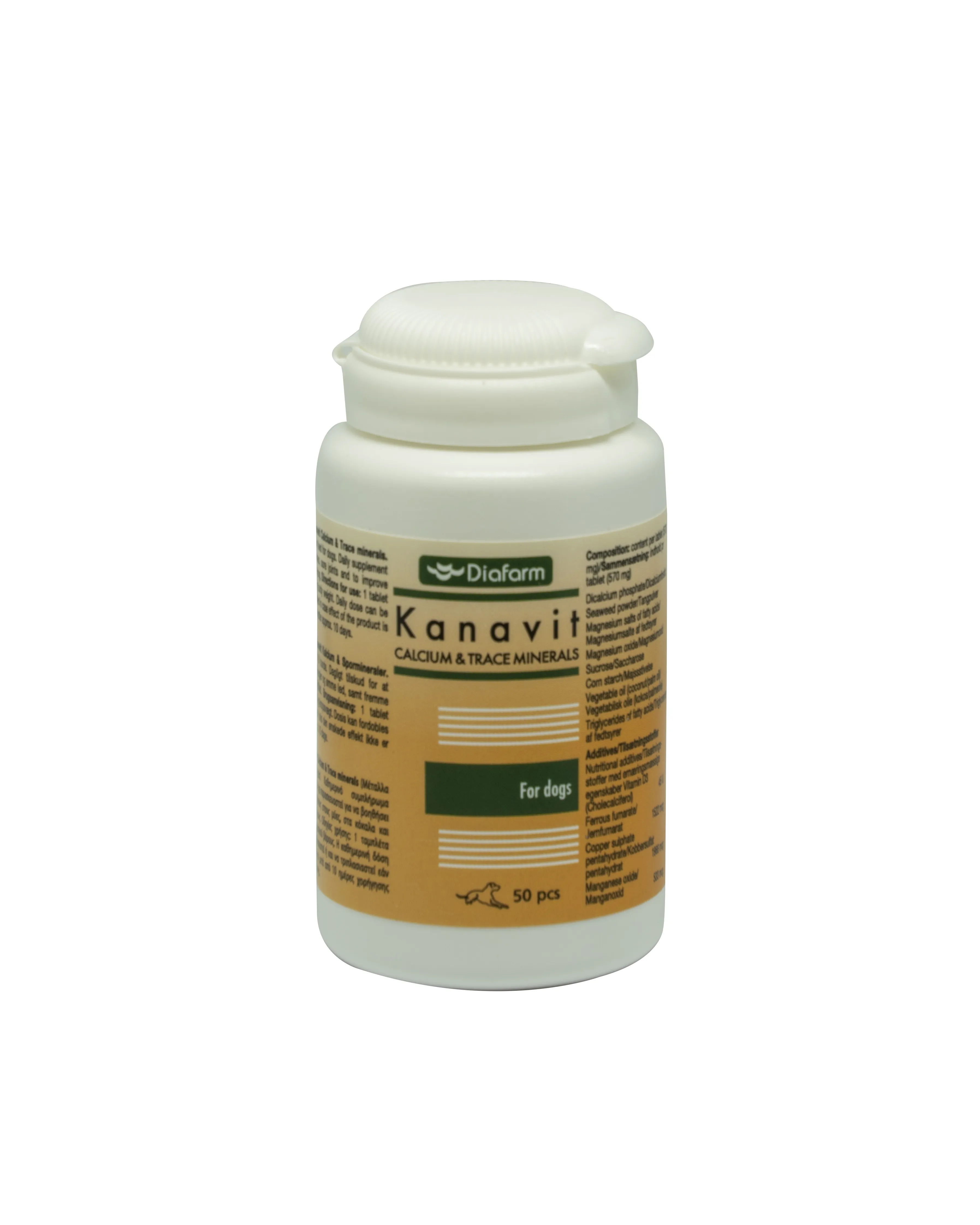 DF KANAVIT CALCIUM & MINERALS TABL N50 SUŅIEM - Produkta attēls 