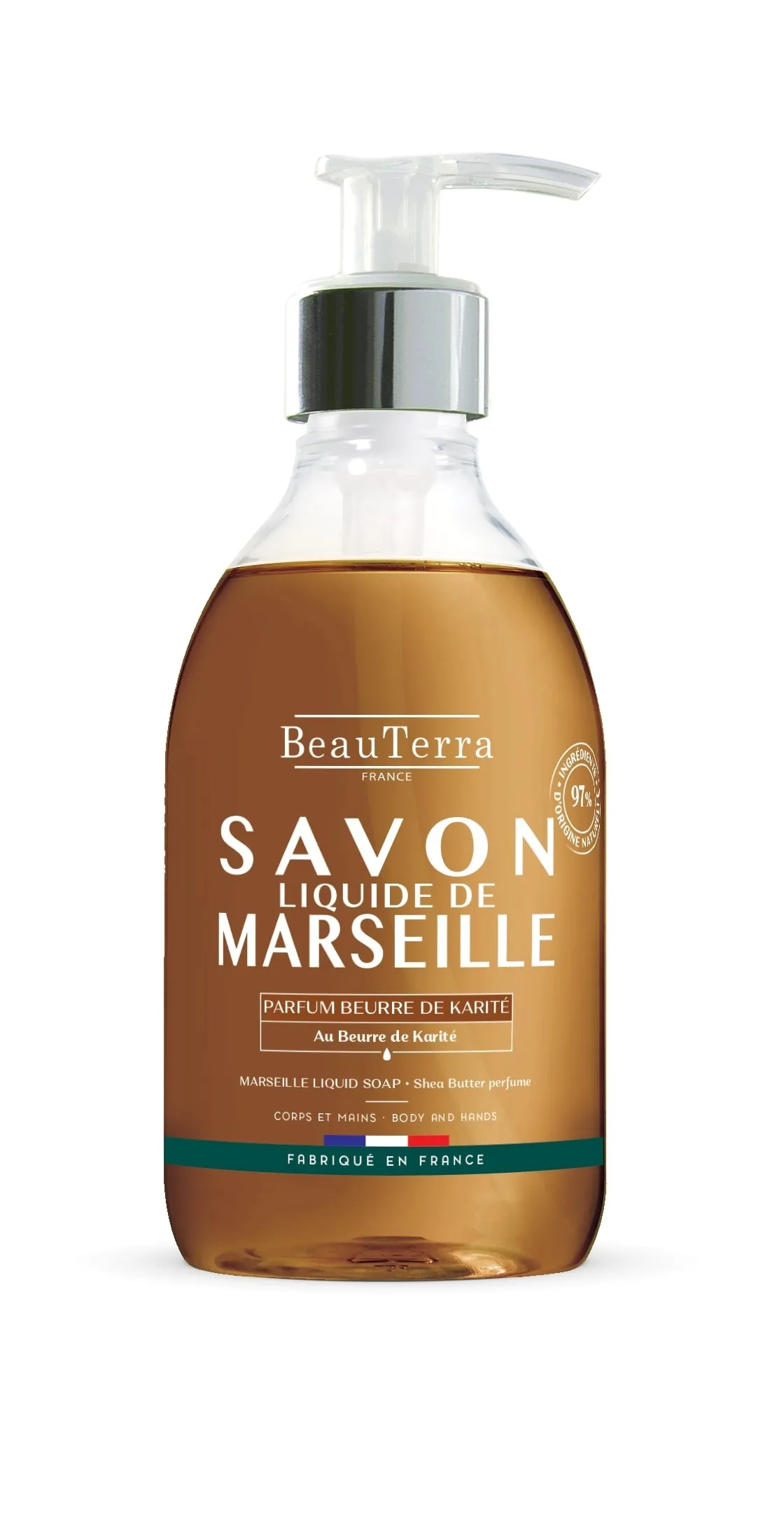 BEAUTERRA Šī sviesta Marseļas šķidrās ziepes, 300 ml - Produkta attēls 