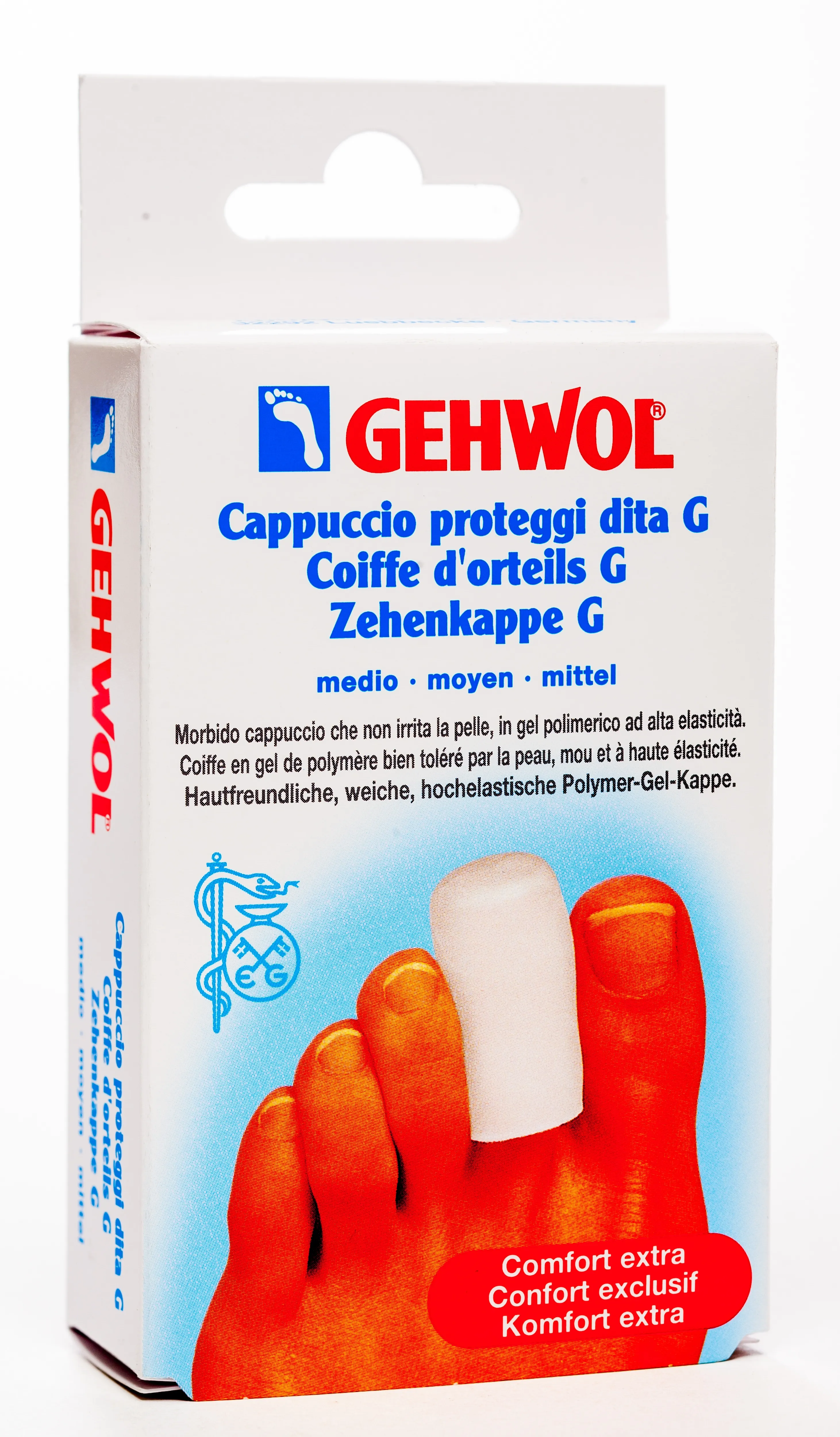 GEHWOL ZEHENKAPPE G N2 VIDĒJAS POLIMĒRA CEPURĪTES - Produkta attēls 