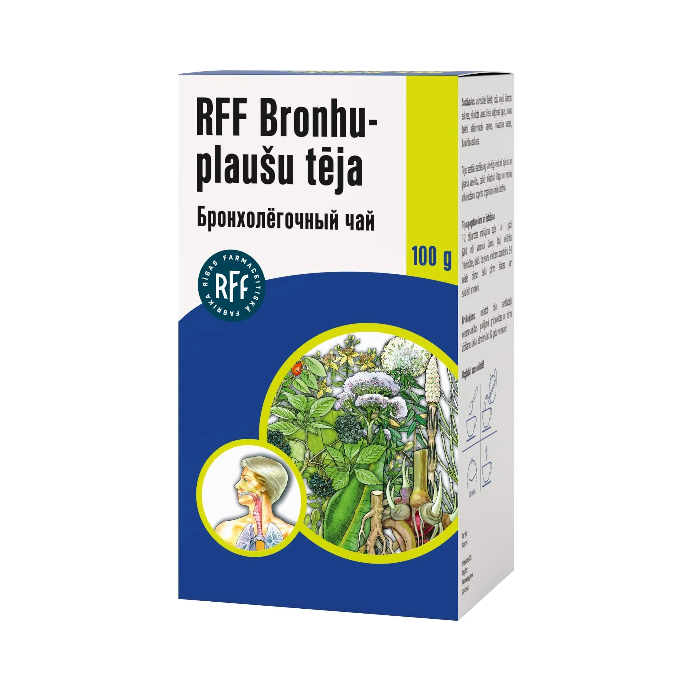 RFF Bronhu-plaušu tēja, 100 g - Produkta attēls 