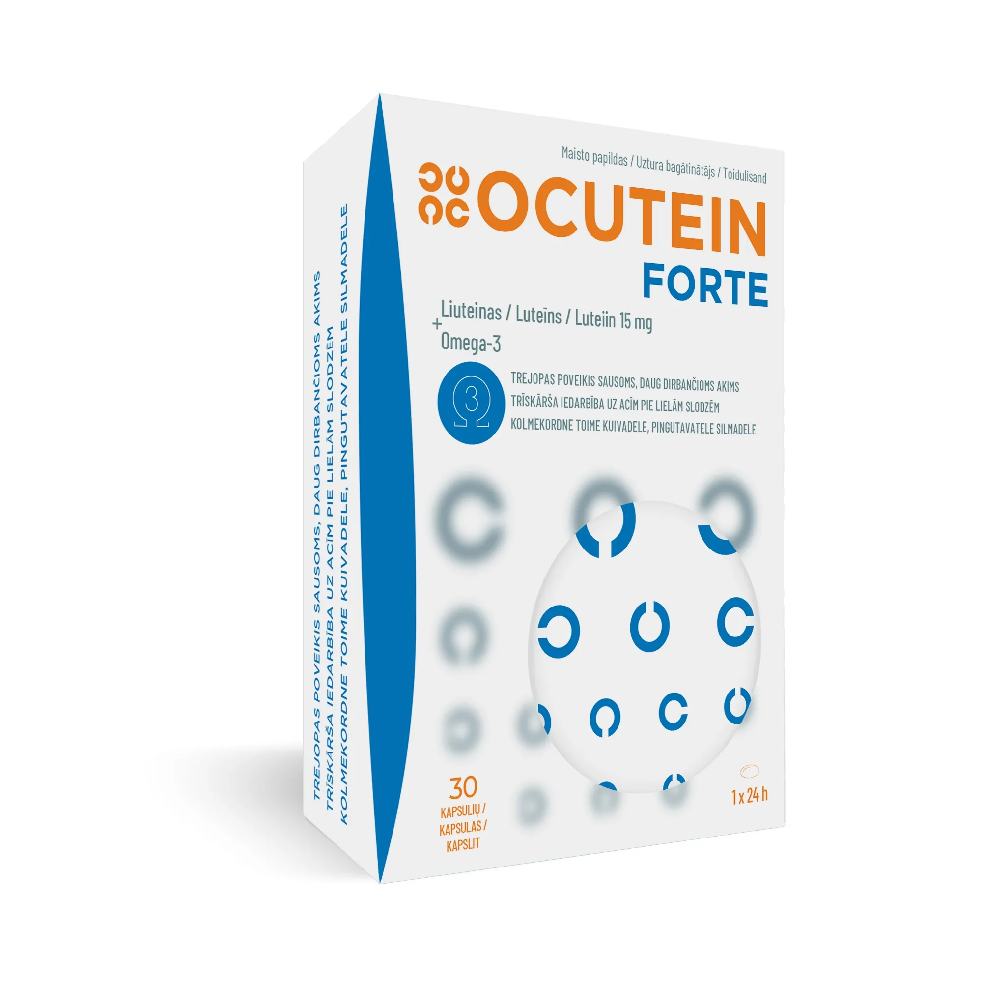 OCUTEIN Forte 15 mg kapsulas, 30 gab. - Produkta attēls 