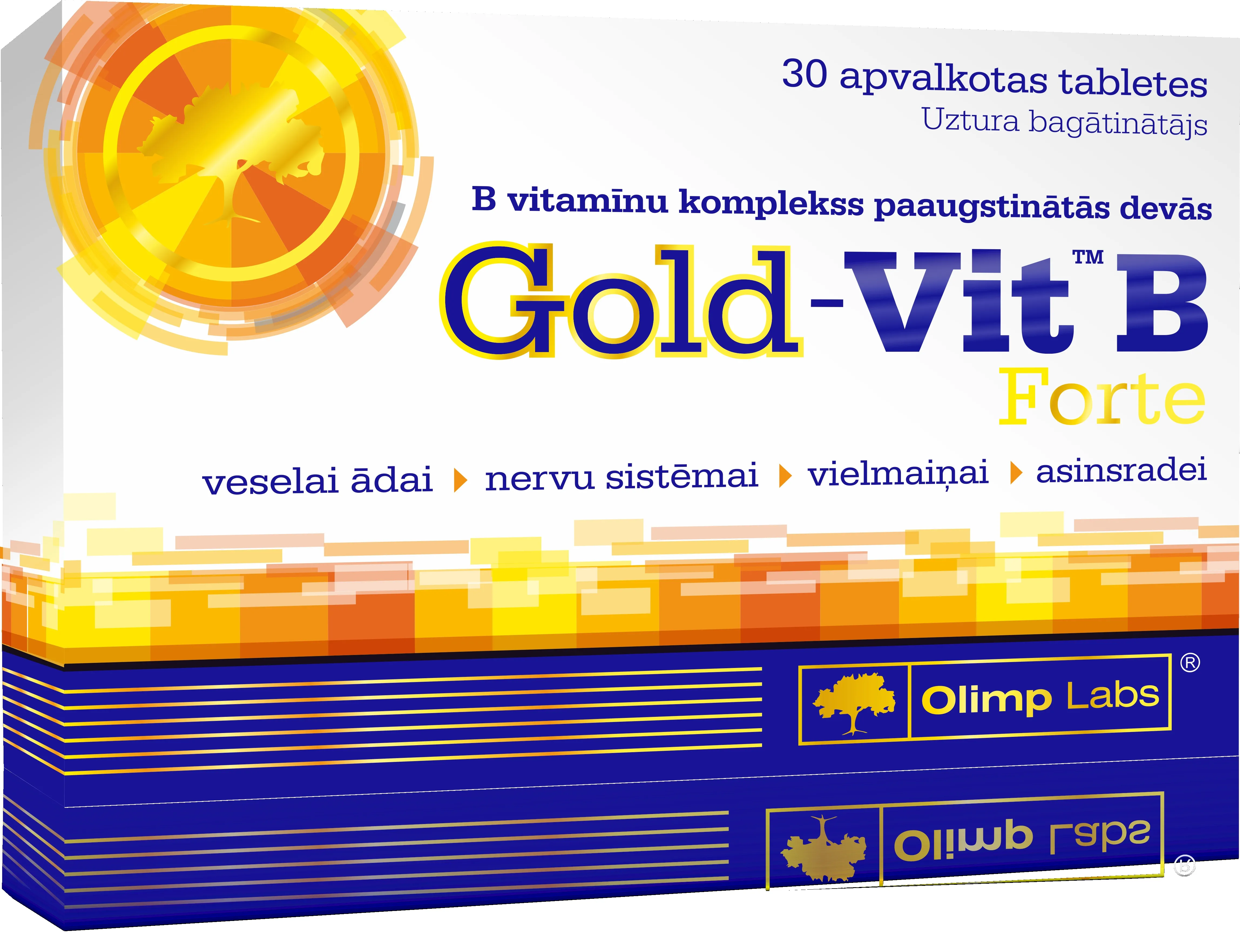 OLIMPLABS GOLD VIT. B FORTE TBL N30 - Produkta attēls 