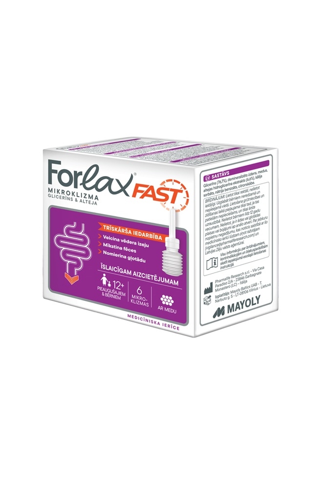 FORLAX Fast mikroklizmas, 6 gab - Produkta attēls 