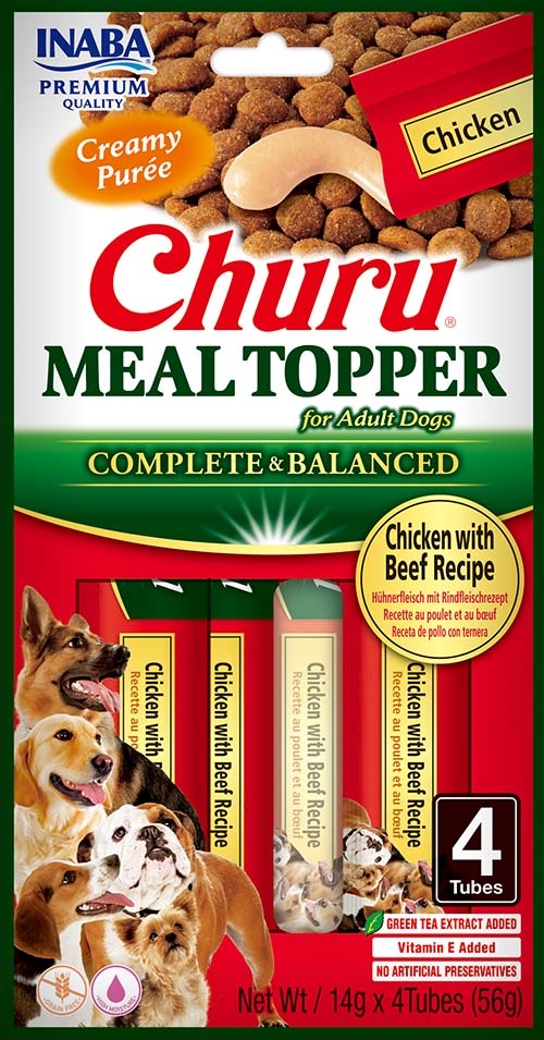 Churu Meal Topper mērce suņiem, vista&liellops 56g (14gx4) N12 - Produkta attēls 