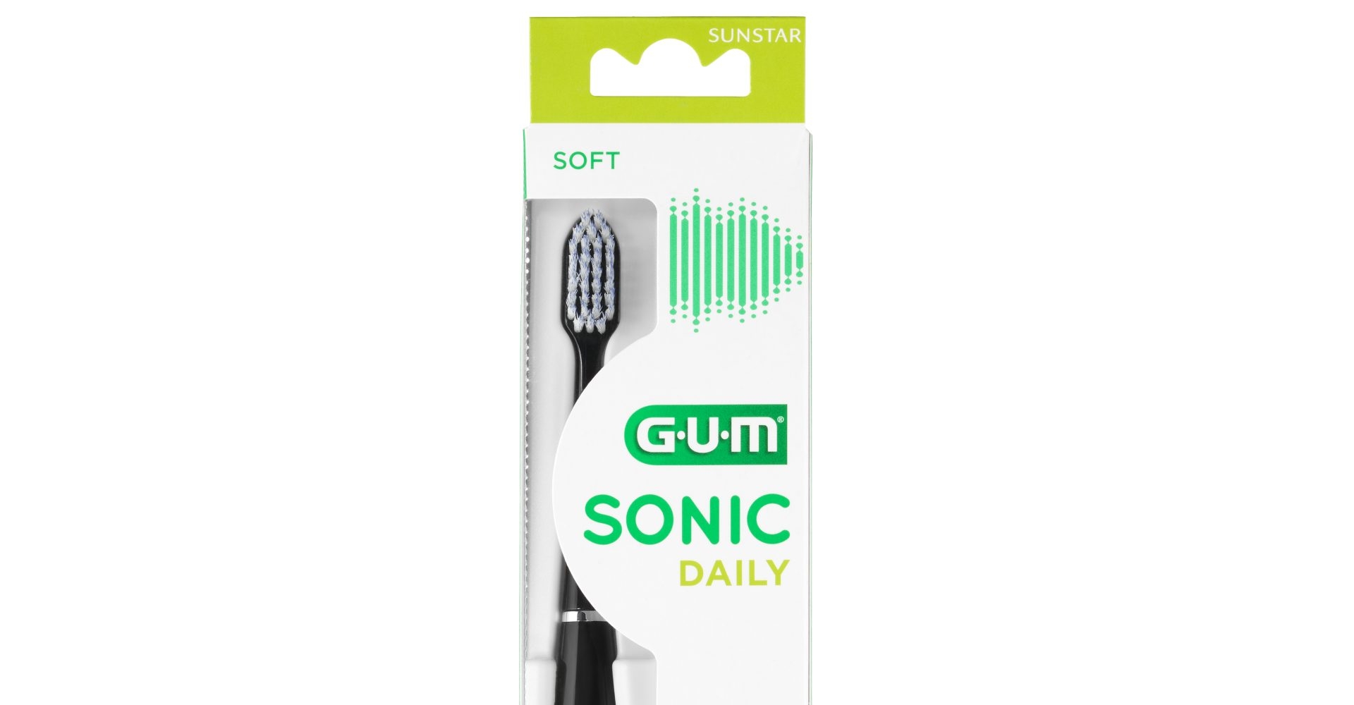 GUM® Sonic Daily Black zobu birste (ar bateriju) - Produkta attēls 