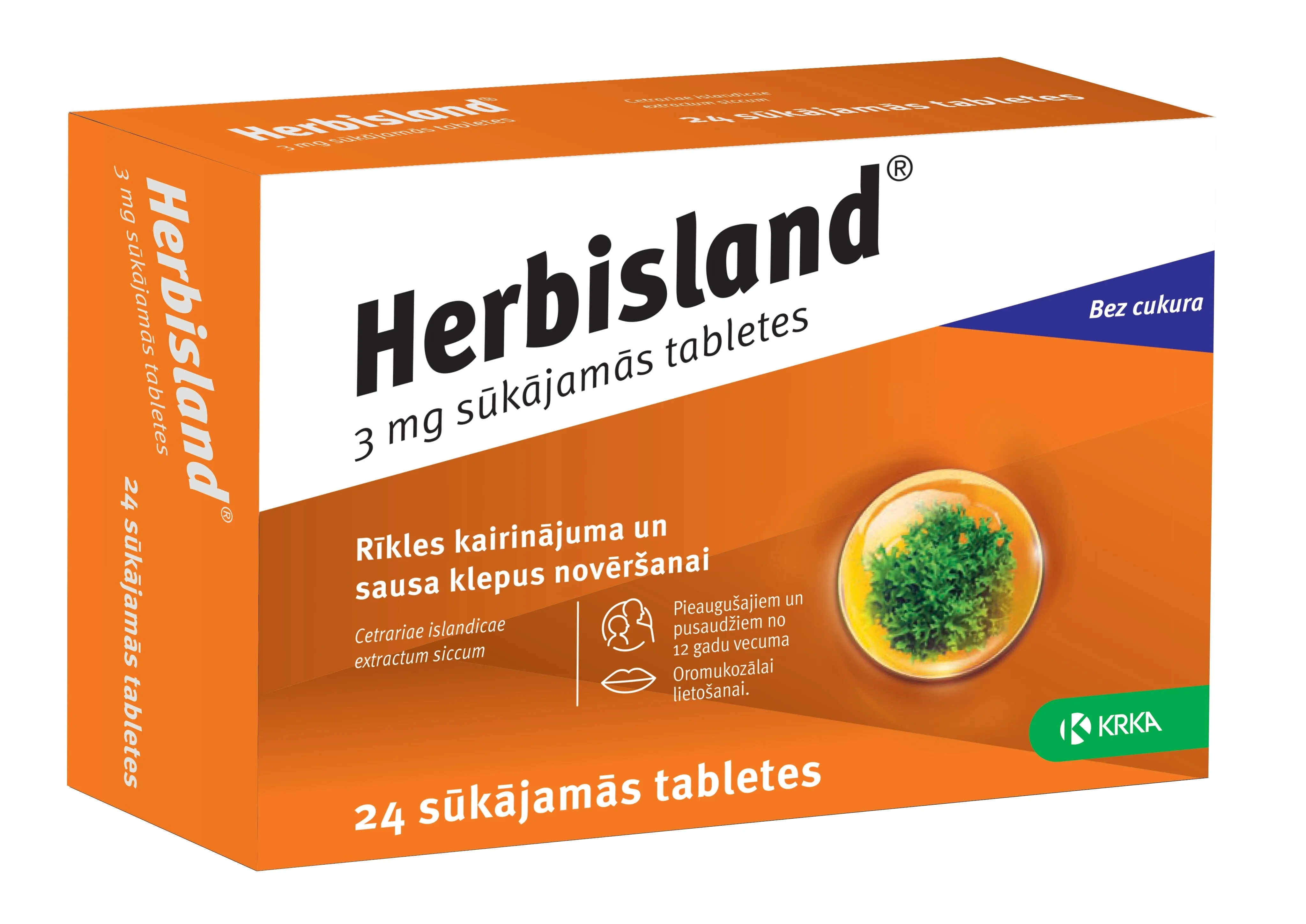 HERBISLAND 3 mg sūkājamās tabletes, 24 gab. - Produkta attēls 