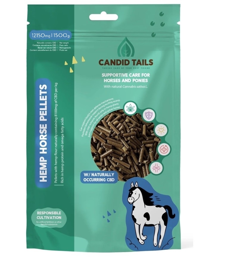 Candid Tails CBD kaņepju granulas zirgiem 1,5kg - Produkta attēls 
