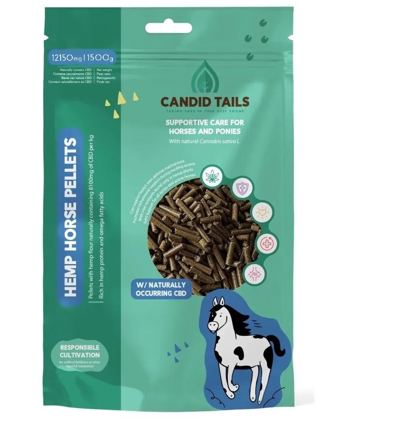 Candid Tails CBD kaņepju granulas zirgiem 1,5kg - Produkta attēls 