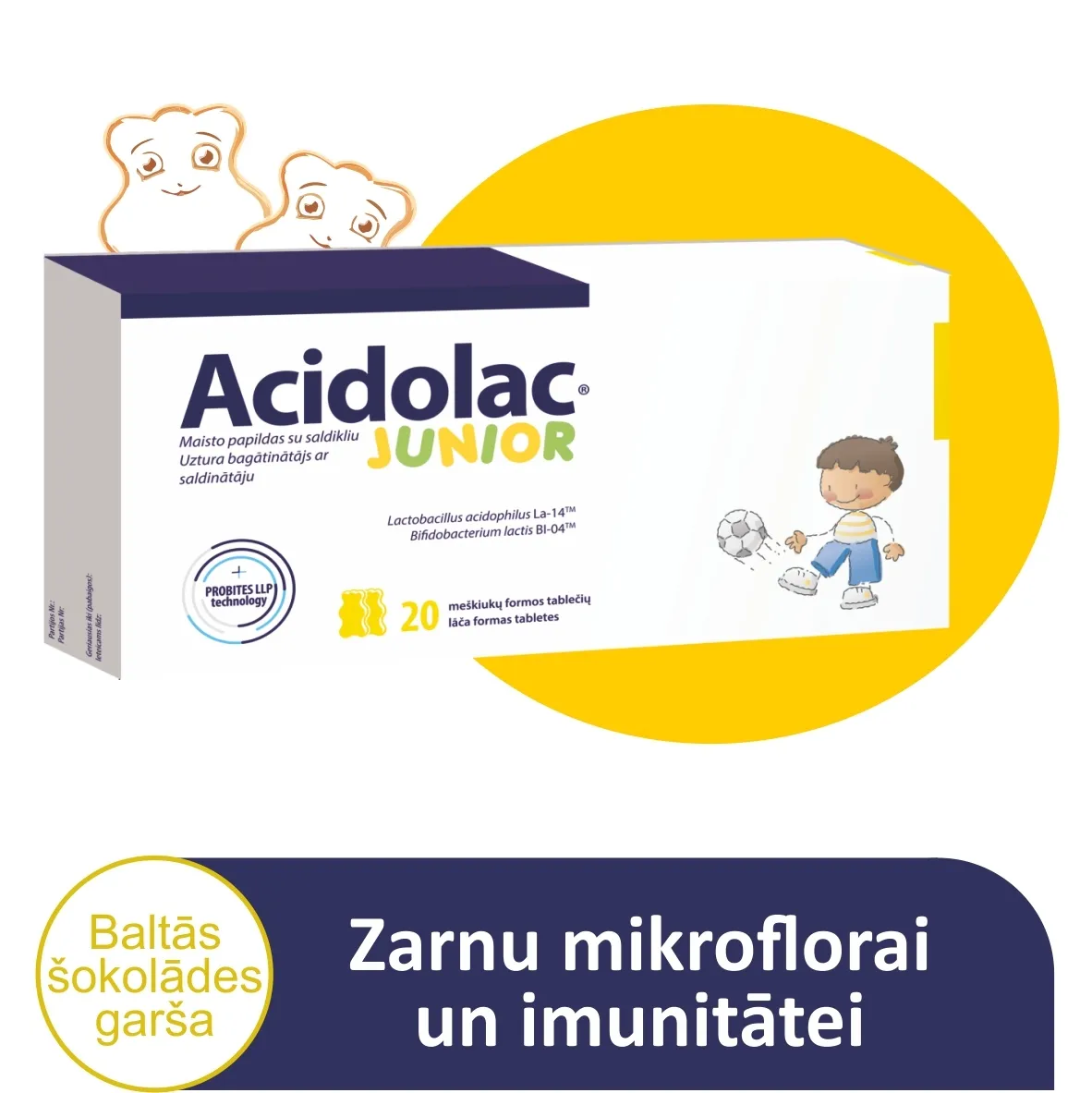 ACIDOLAC® Junior tabletes, 20 gab. - Produkta attēls 5